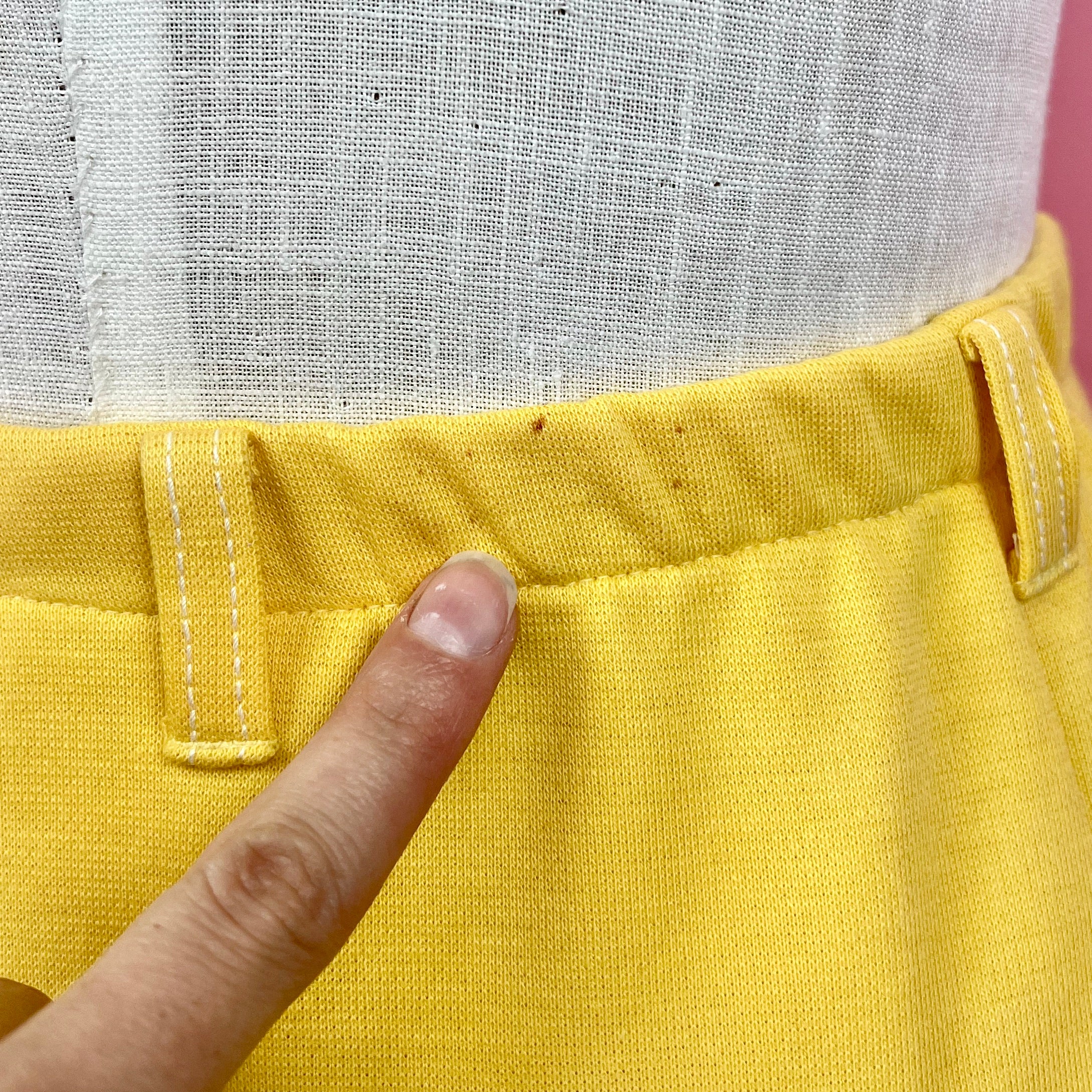 60s/70s Pale Yellow Skort With Pocket! By Jantzen - Image 11