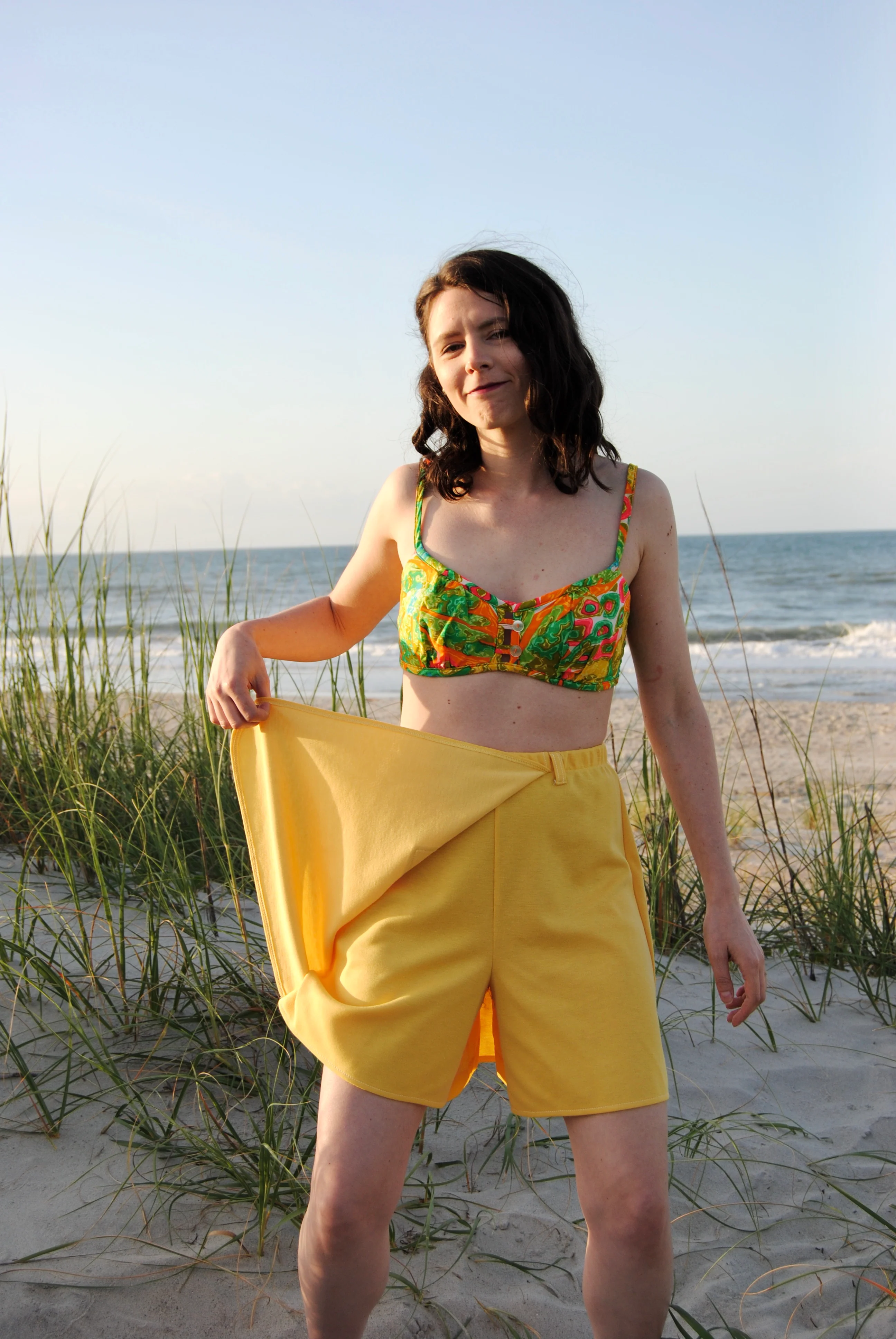 60s/70s Pale Yellow Skort With Pocket! By Jantzen - Image 2