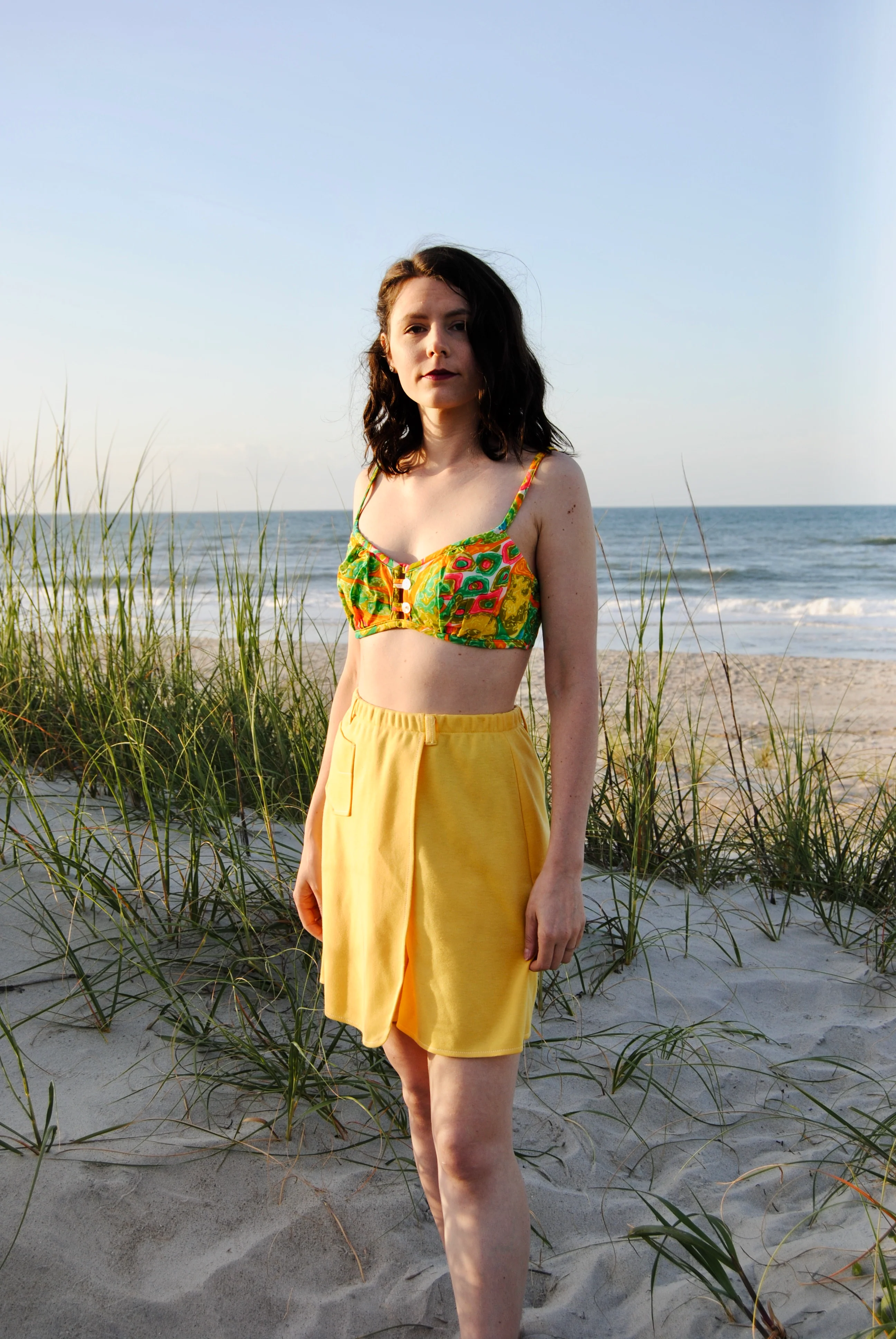 60s/70s Pale Yellow Skort With Pocket! By Jantzen - Image 3