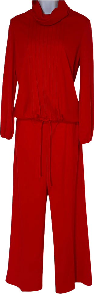 60s/70s Pleated Slouchy Turtleneck Wide Leg Pant Co Ord By Sears
