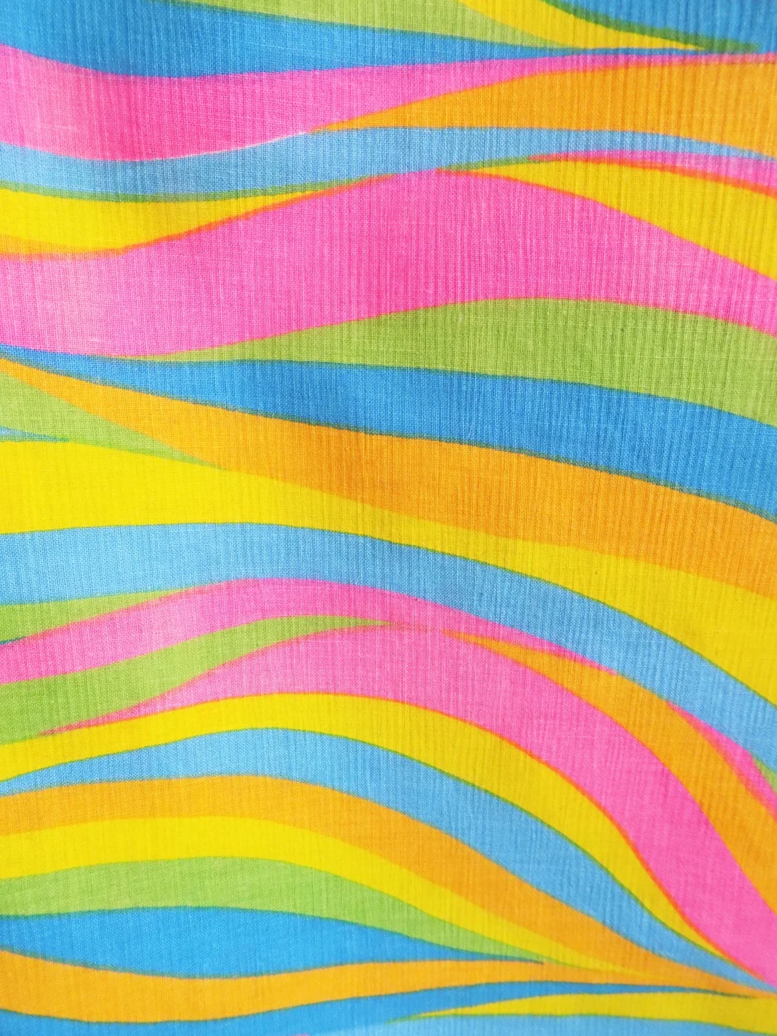 60s 70s Psychedelic Dressreversible Sleeveless Swimsuit Cover Up Hot Pink Lime Green Filmtv Stage Op Art - Image 4