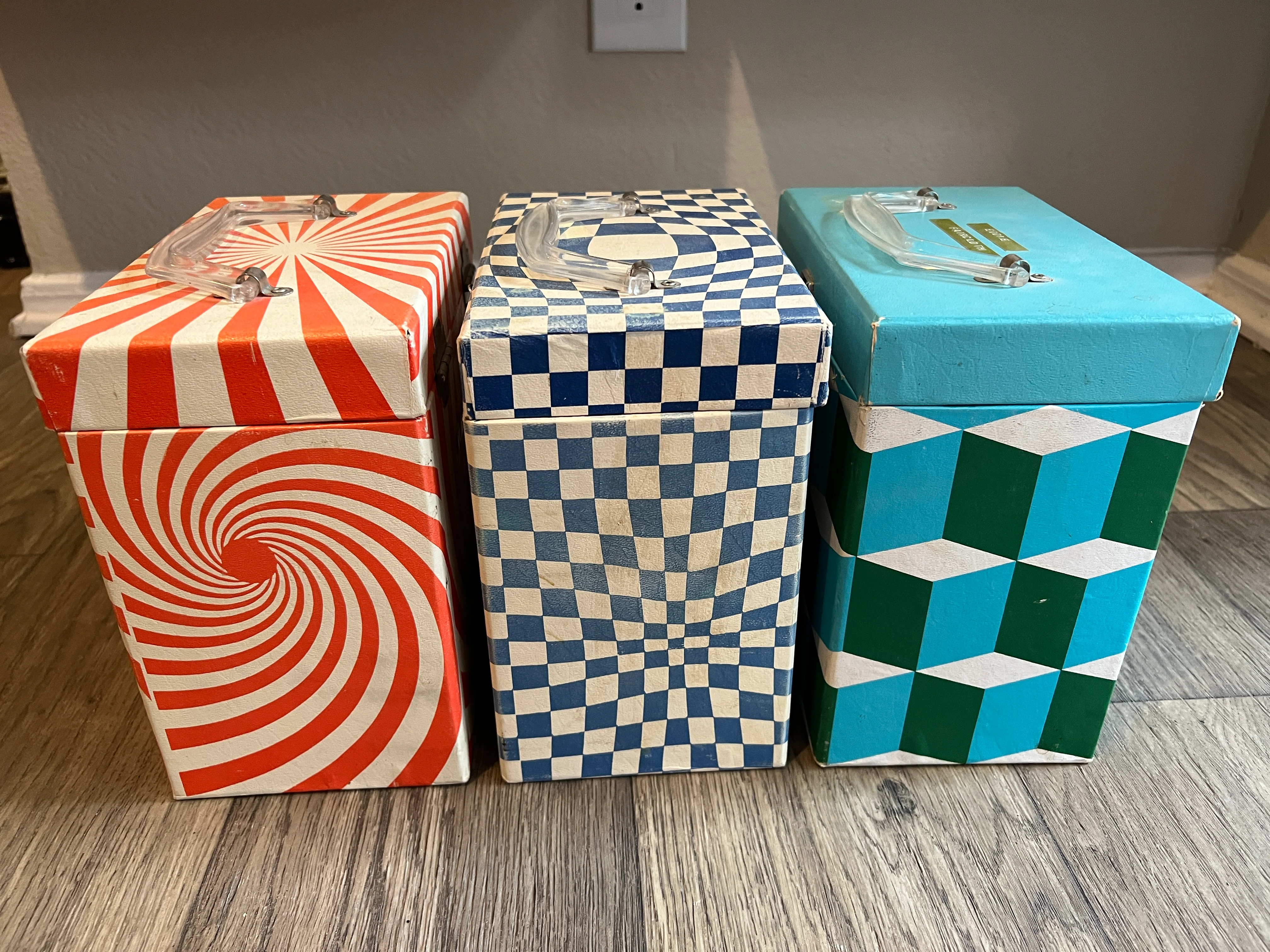 60s/70s Psychedelic Mod Vinyl Lp Record File Strage Box By Platter-Pak - Image 4