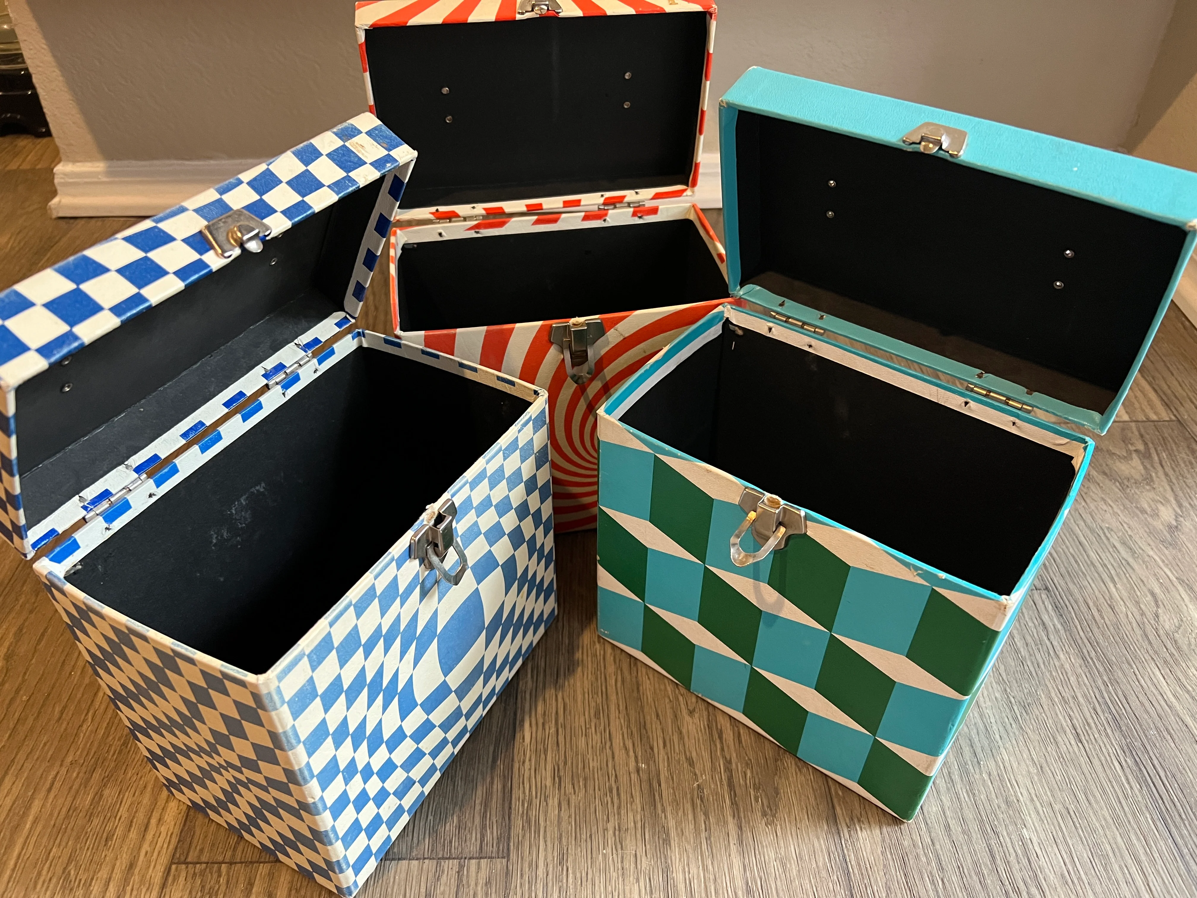 60s/70s Psychedelic Mod Vinyl Lp Record File Strage Box By Platter-Pak - Image 7