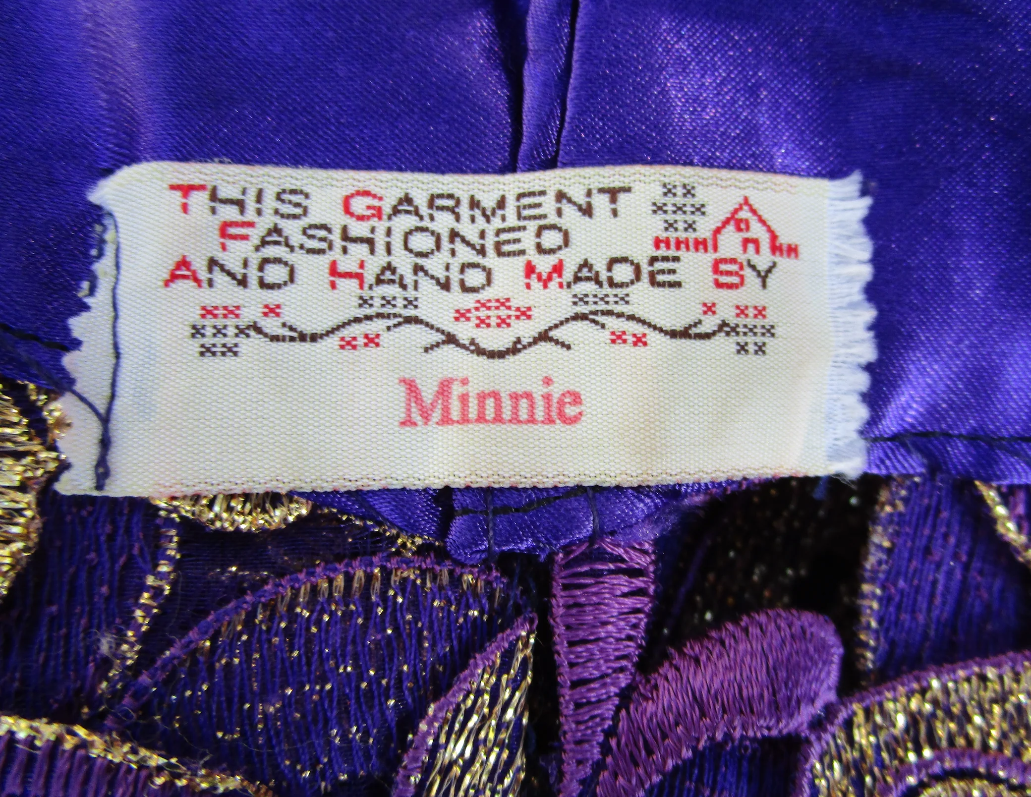 60s/70s Purple And Metallic Gold Lame Jacket Chest 54 By Handmade by Minnie - Image 7
