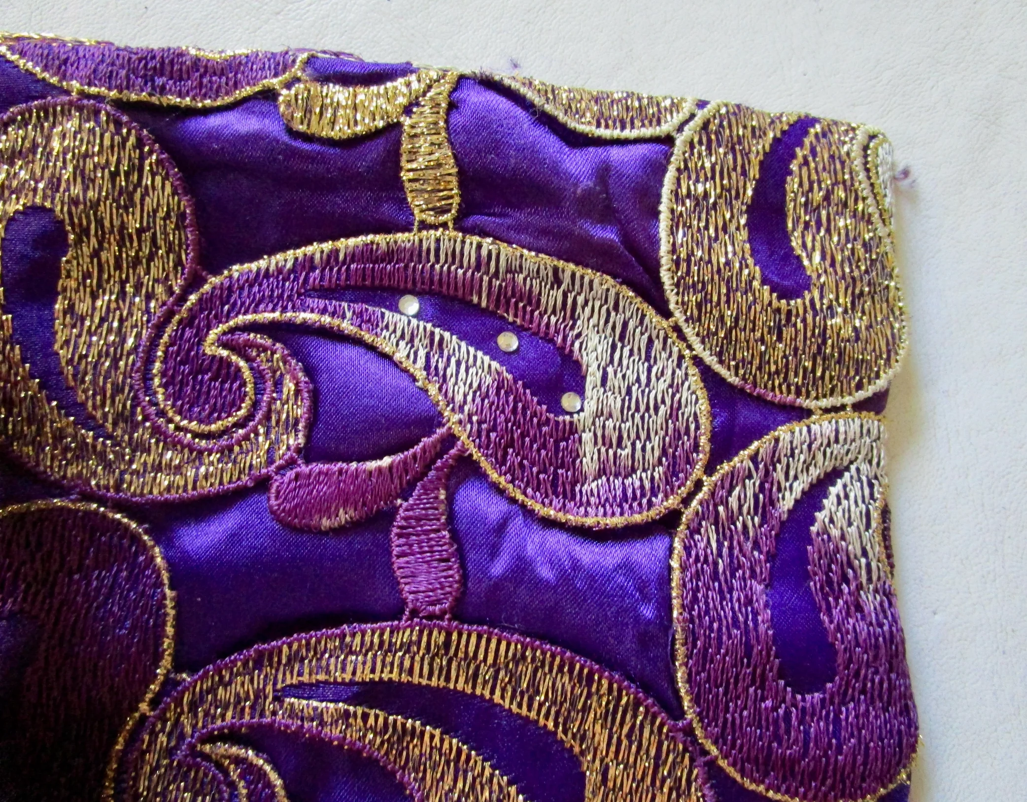 60s/70s Purple And Metallic Gold Lame Jacket Chest 54 By Handmade by Minnie - Image 8