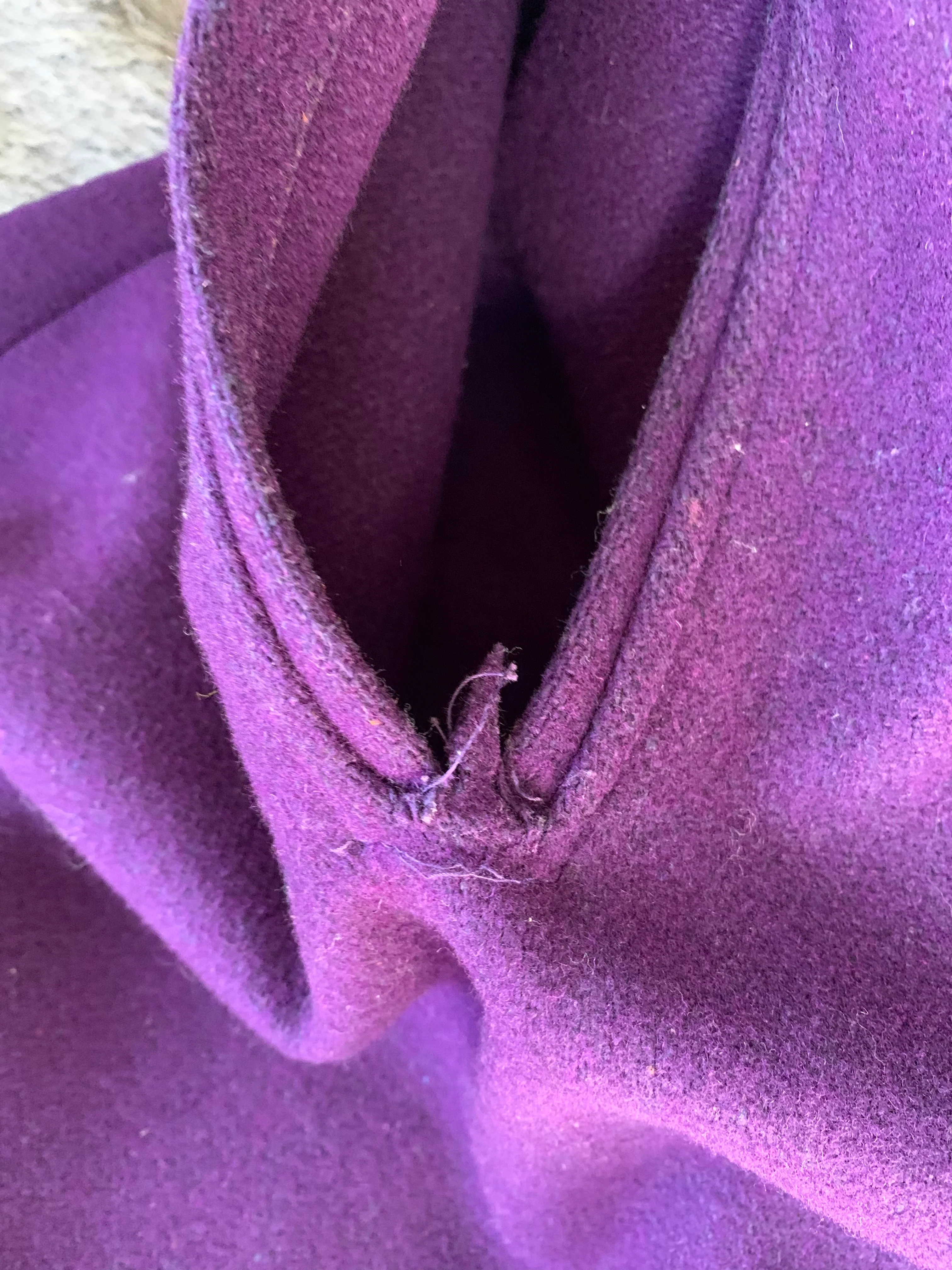 60s/70s Purple Wool Ankle Length Cape Winter Gothic Bride By Queen of The Capes Country Place - Image 10