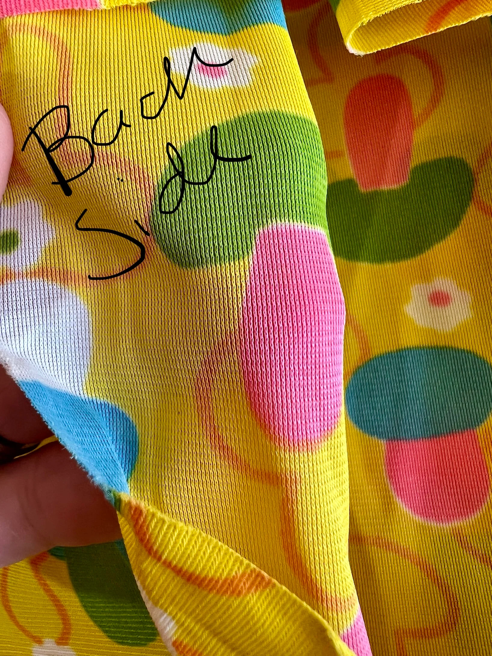 60s/70s Retro Mushroom Multicolored Fabric - Image 5