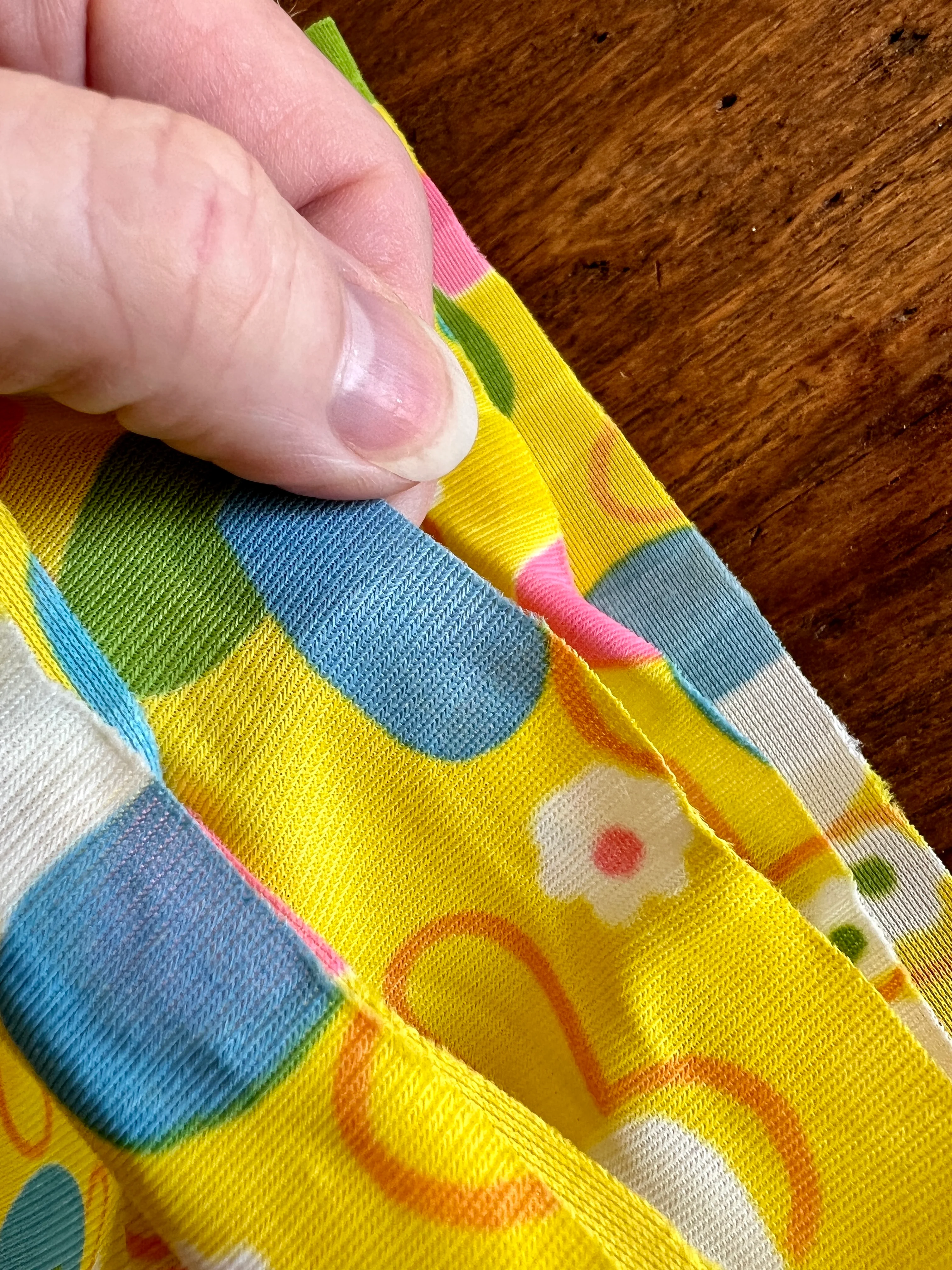 60s/70s Retro Mushroom Multicolored Fabric - Image 7