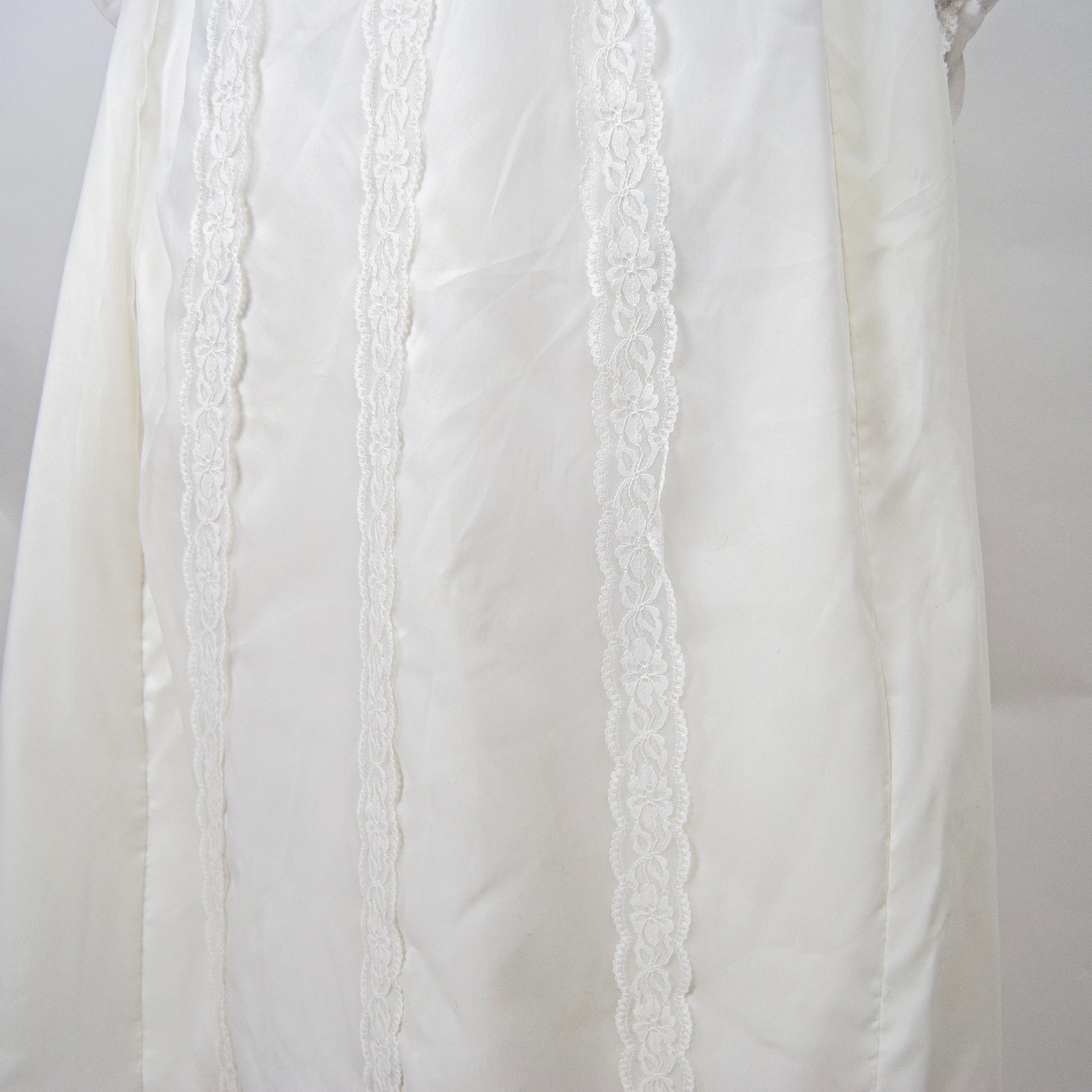 60s/70s Reverse Juliet Sleeve Wedding Gown - Image 3
