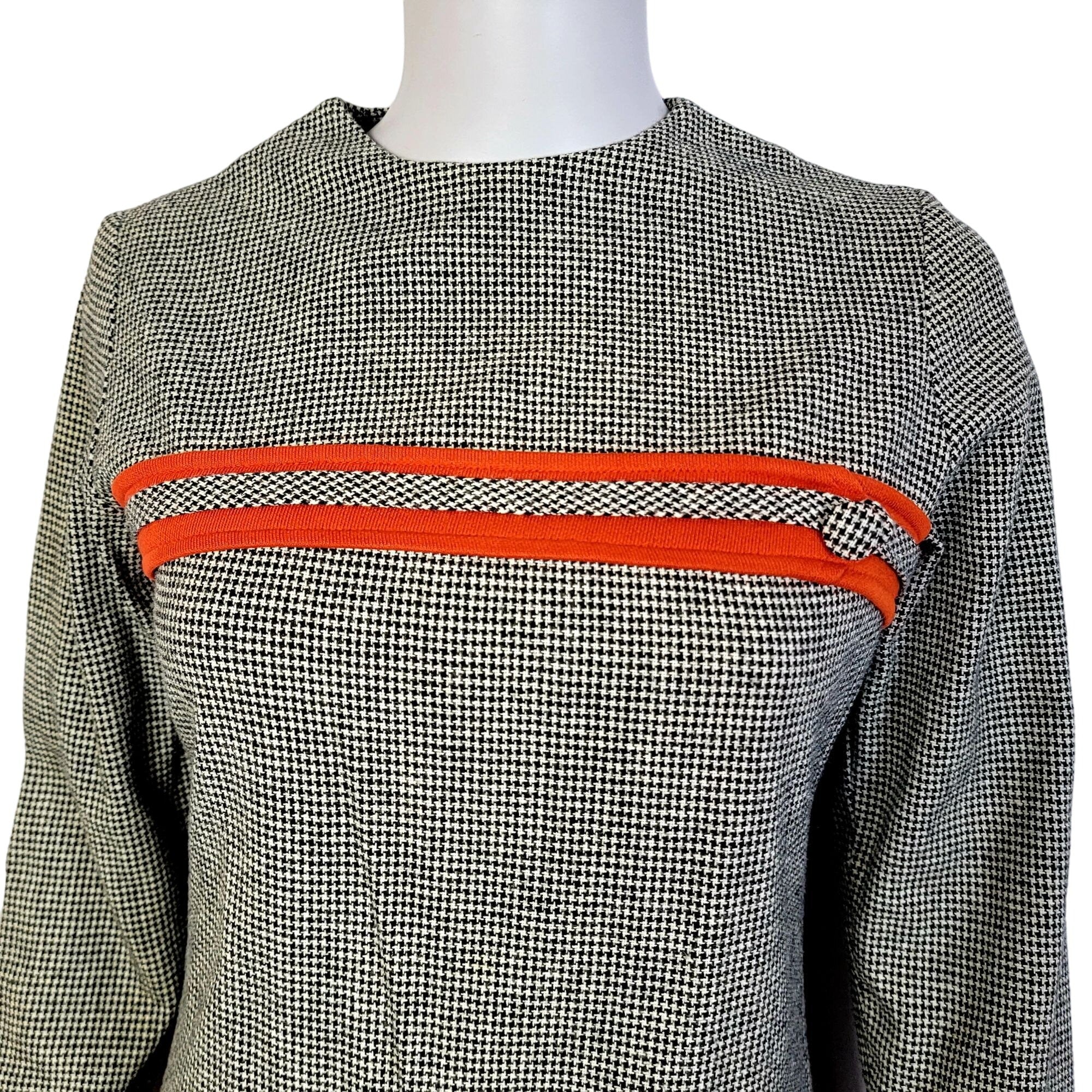 60s/70s Sheath Dress Knee Length Long Sleeve Women Small S By California Charmer - Image 6