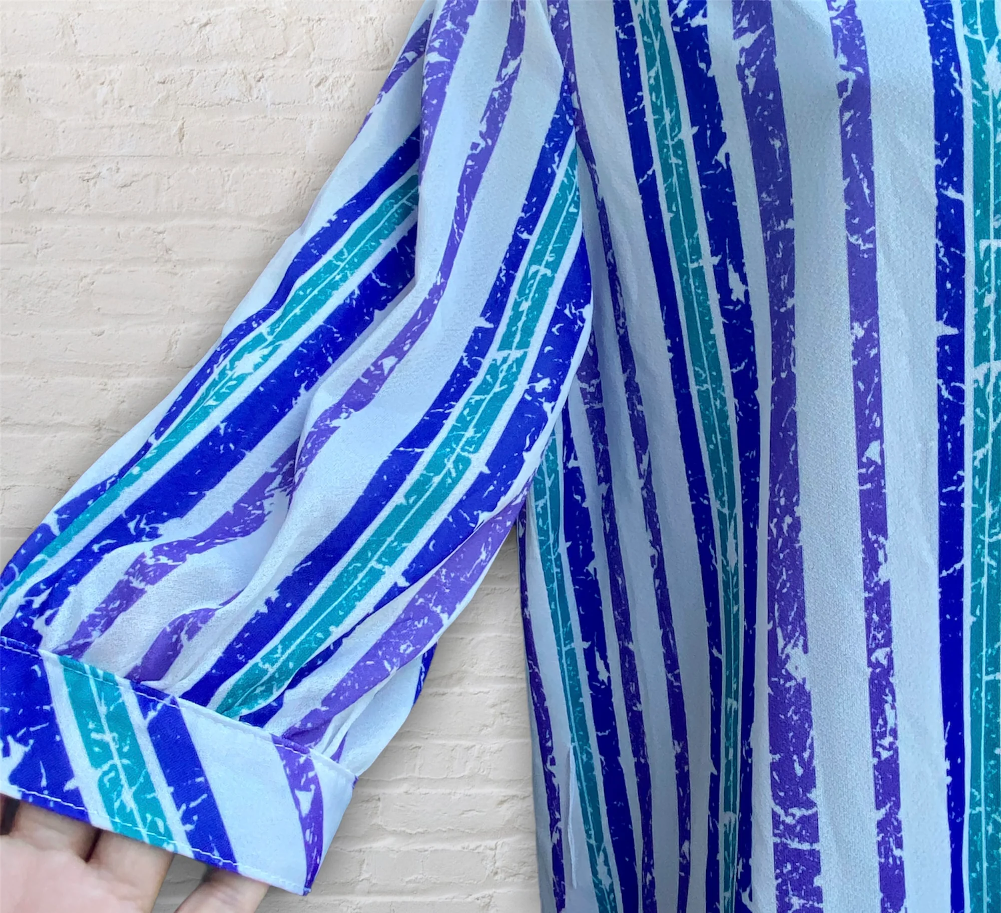 60s/70s Sheer Striped Dress by California Looks - Image 4