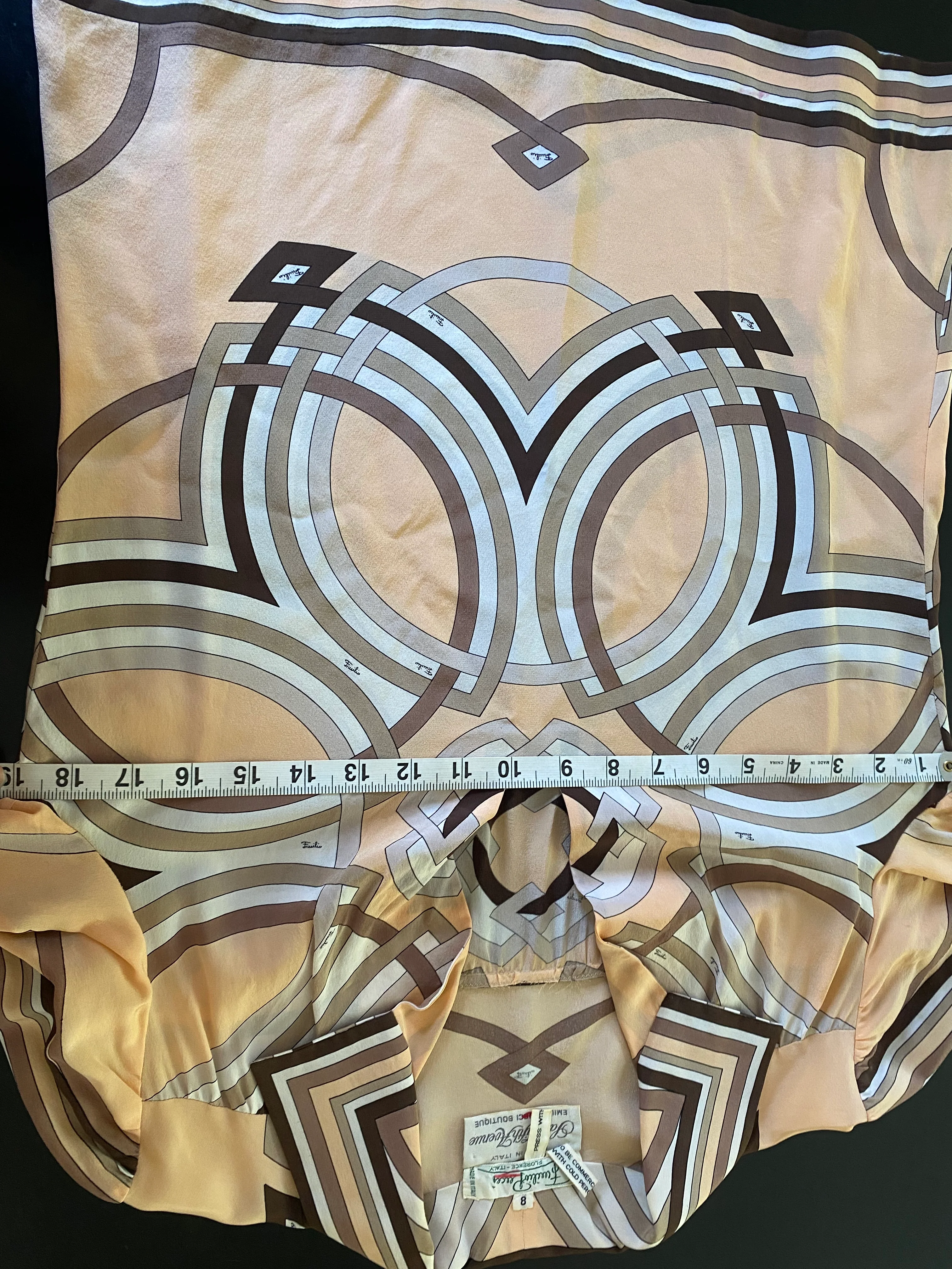 60s/70s Silk Skirt Set With Scarf By Emilio Pucci - Image 8