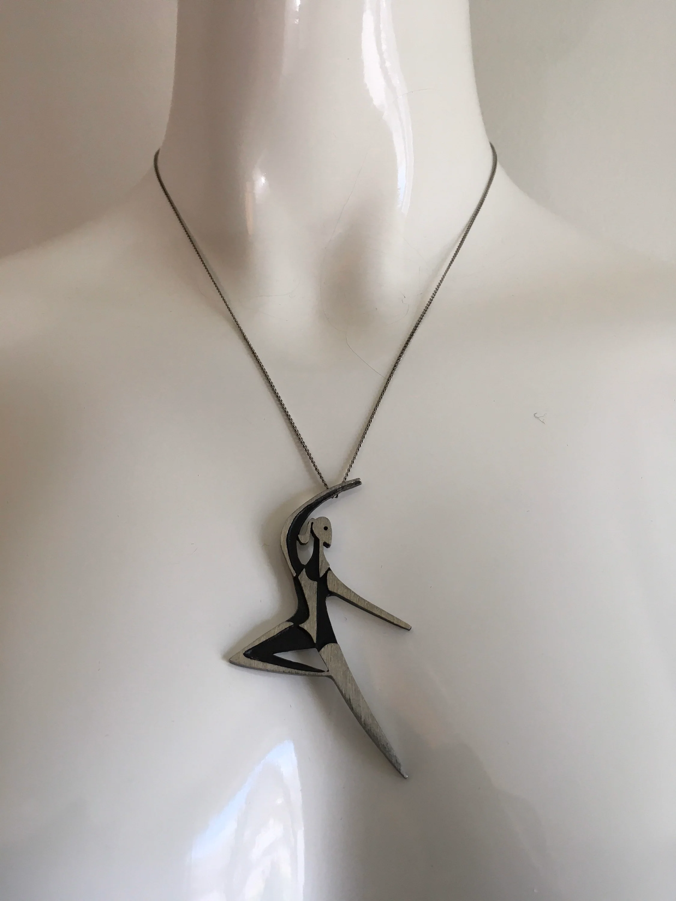 60's/70's Silver Ballerina Dancer Necklace by The Handcrafter - Image 2