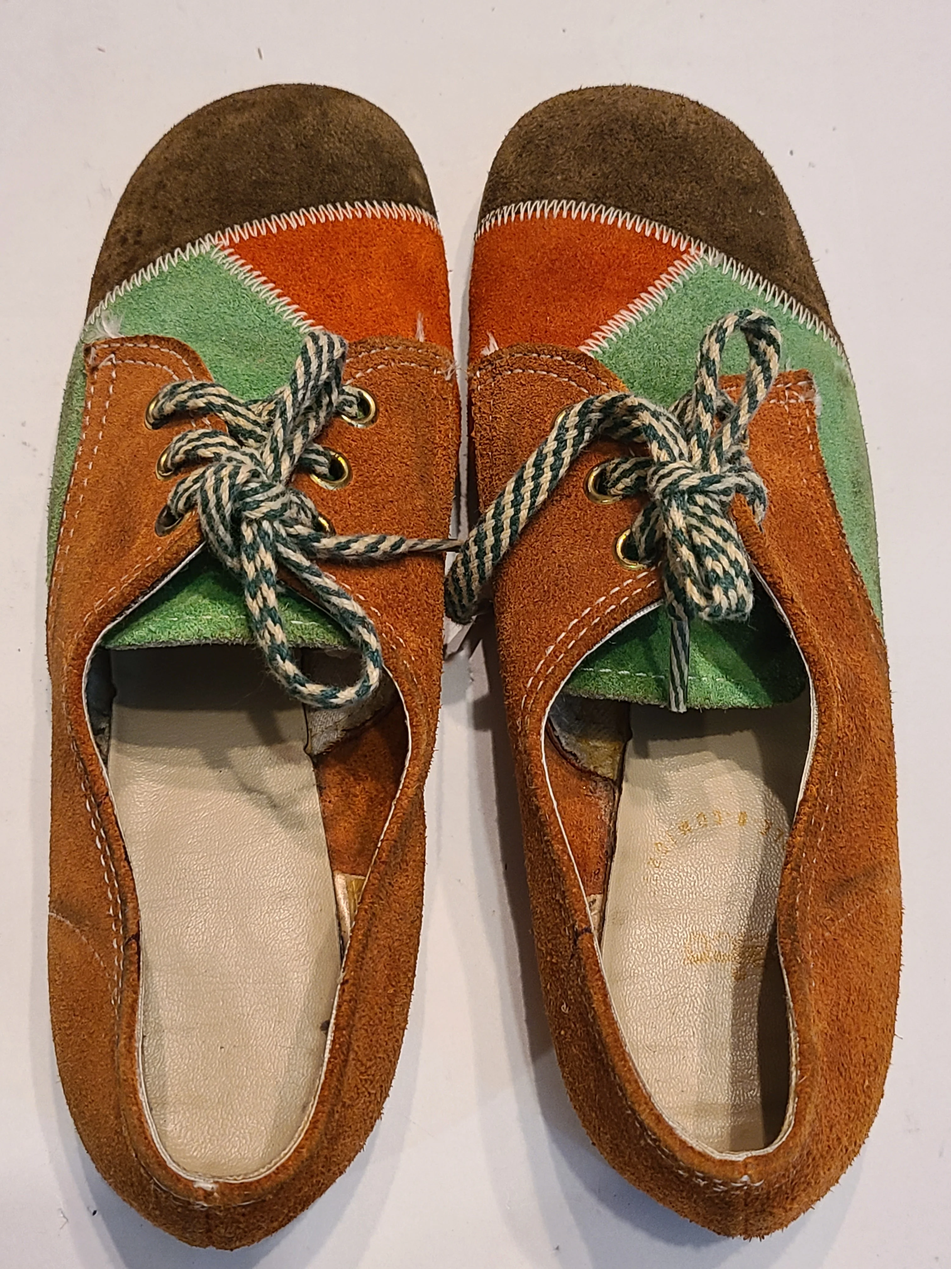 60s/70s Small Bowling Shoes Suede 6 6 1/2 Teen Kids Ladies By Efco - Image 3