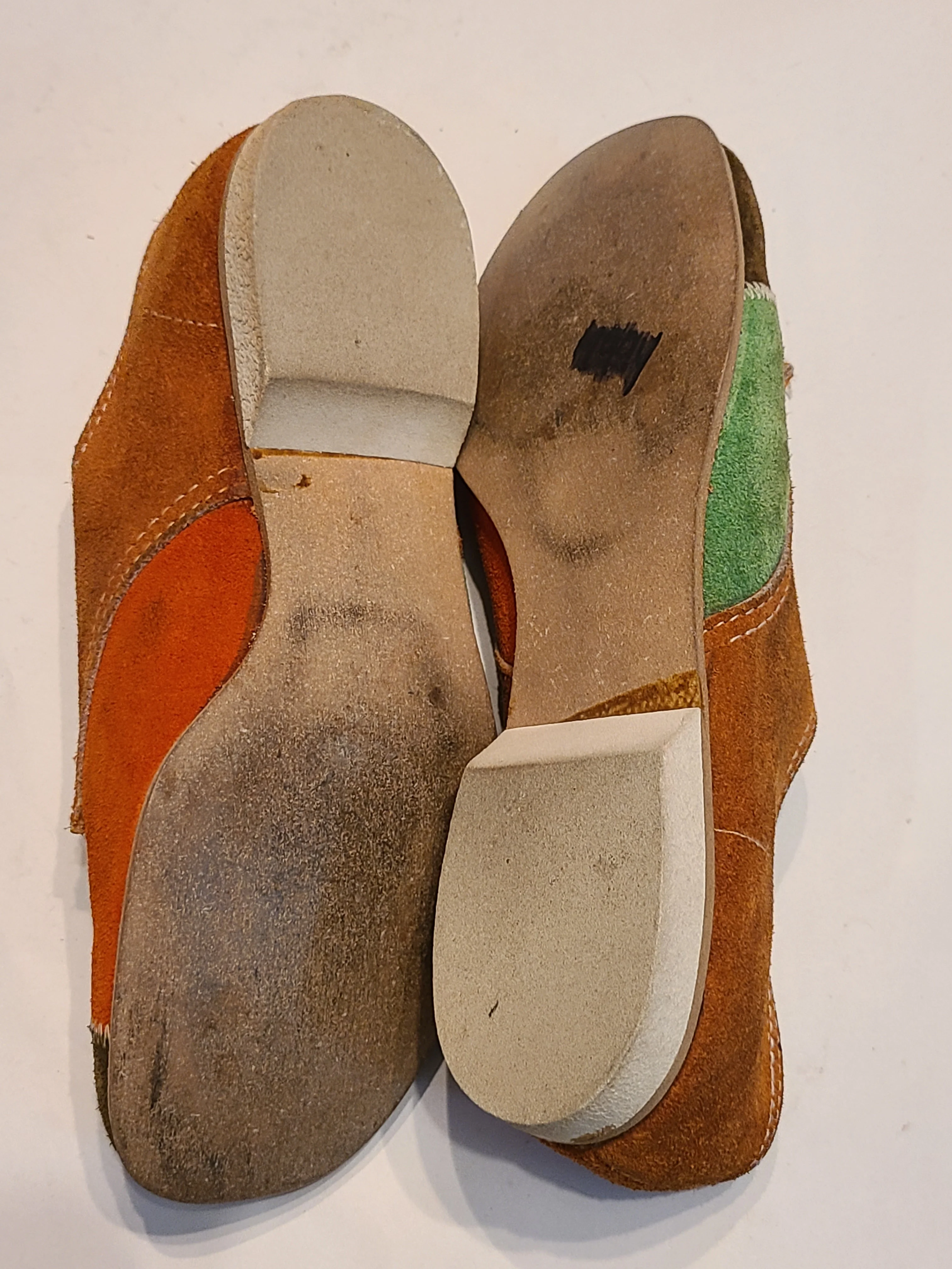 60s/70s Small Bowling Shoes Suede 6 6 1/2 Teen Kids Ladies By Efco - Image 4