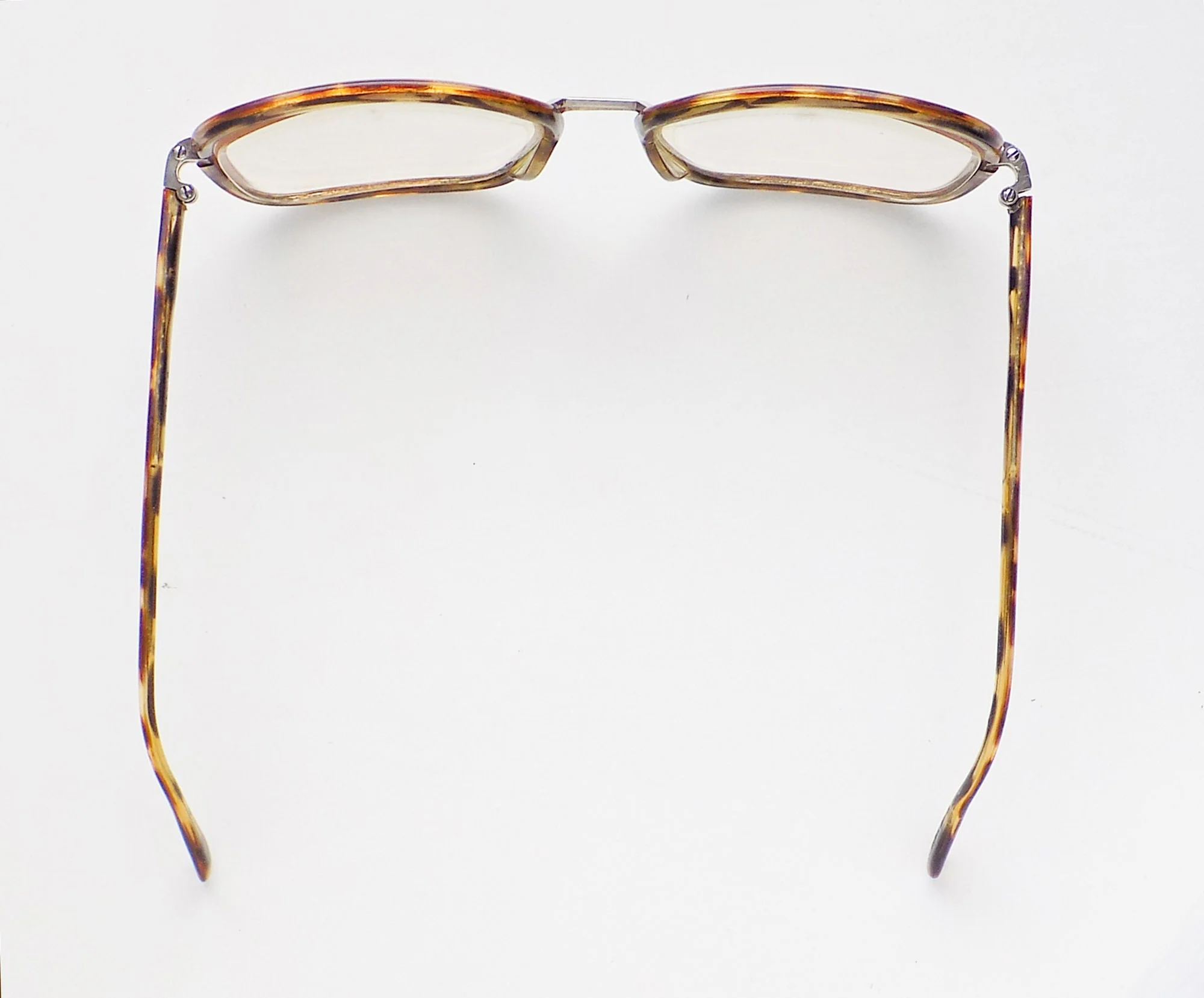 60s 70s Square Shaped Plastic Frames with Prescription Lenses That Can Be Removed Brown Tortoiseshell Style Eyewear - Image 4