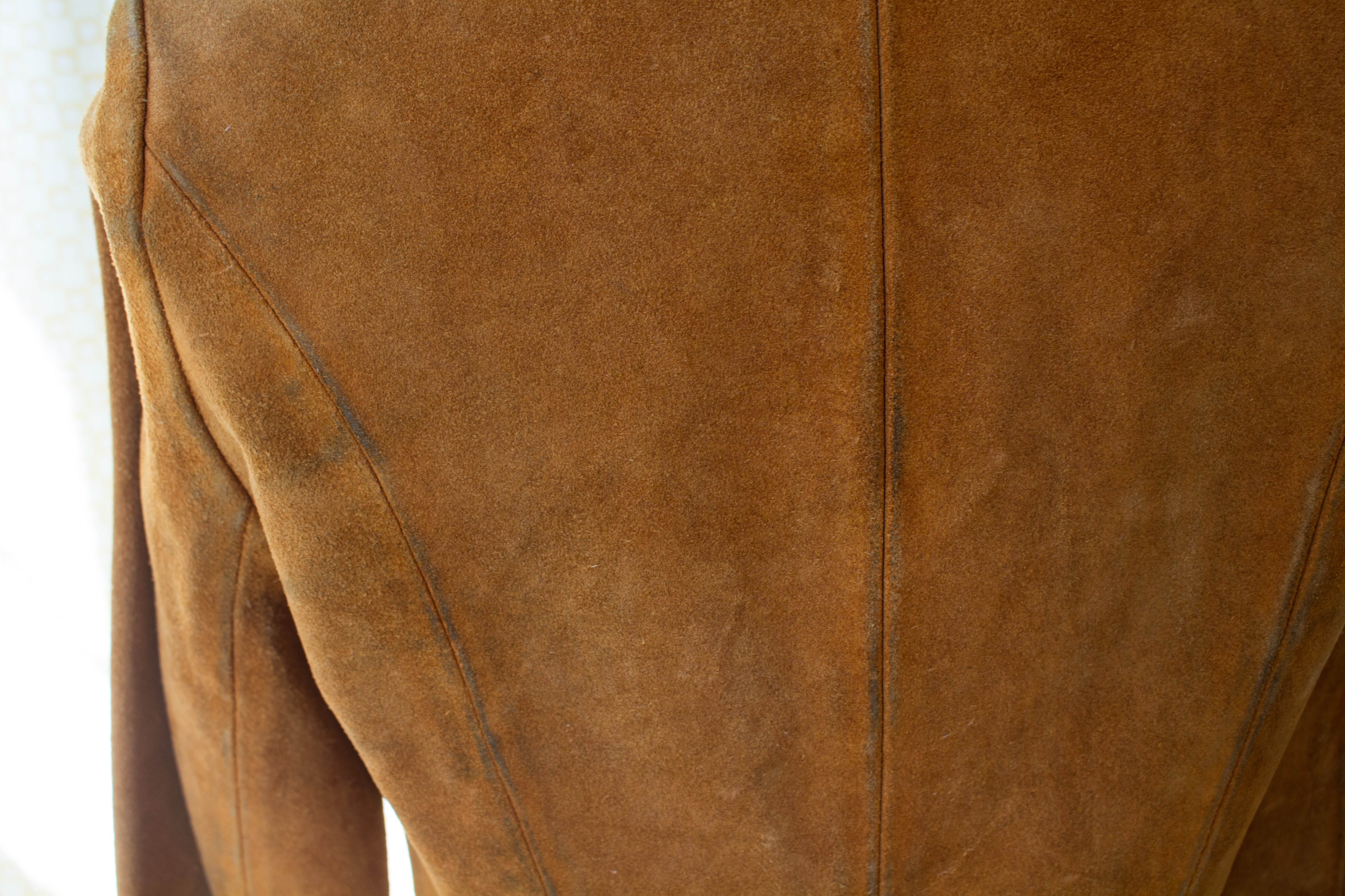 60s/70s Suede Blazer With Hand Painted Leather Trim By Char of Mexico - Image 5