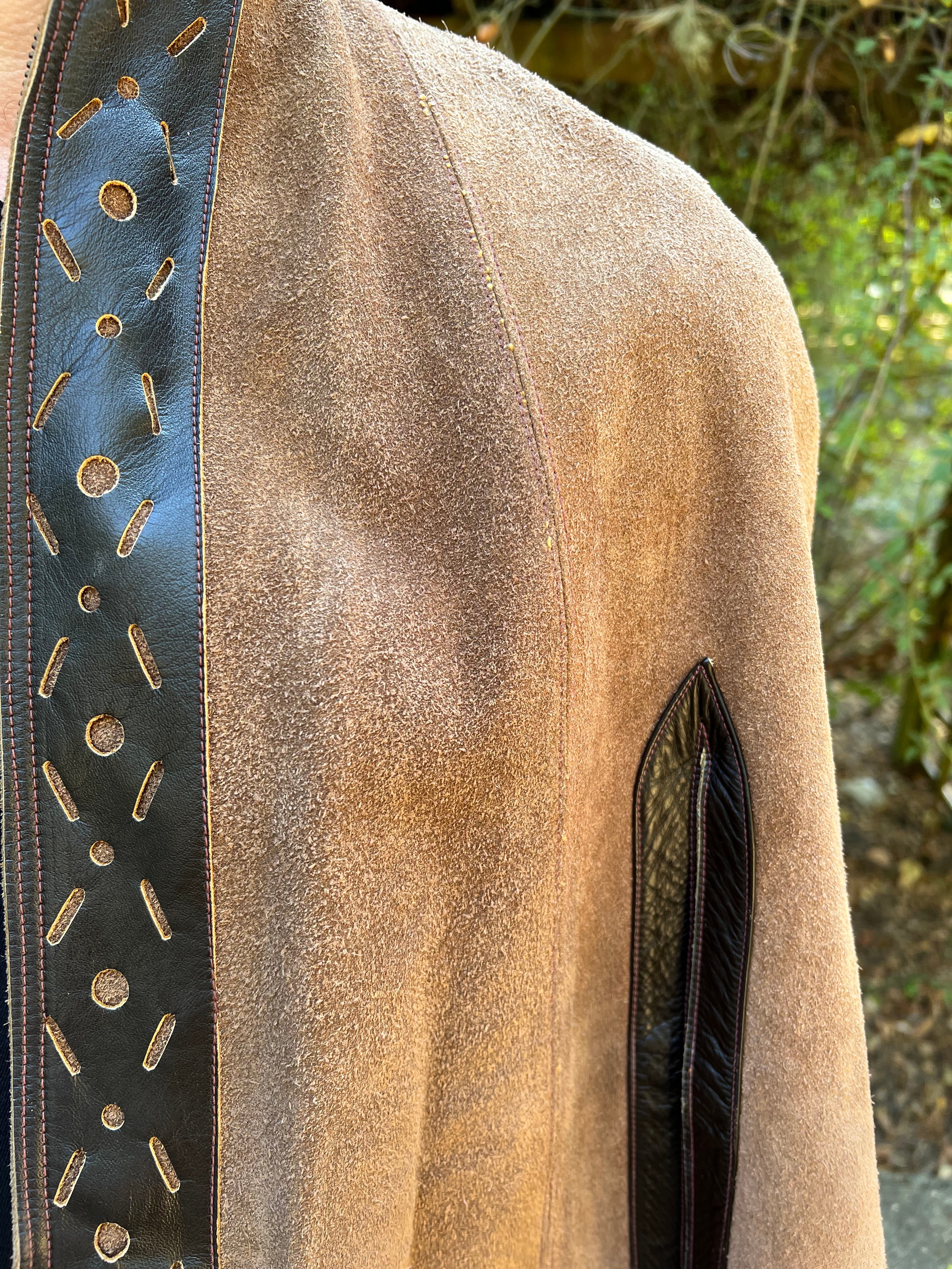 60s/70s Suede Cape Poncho - Image 7