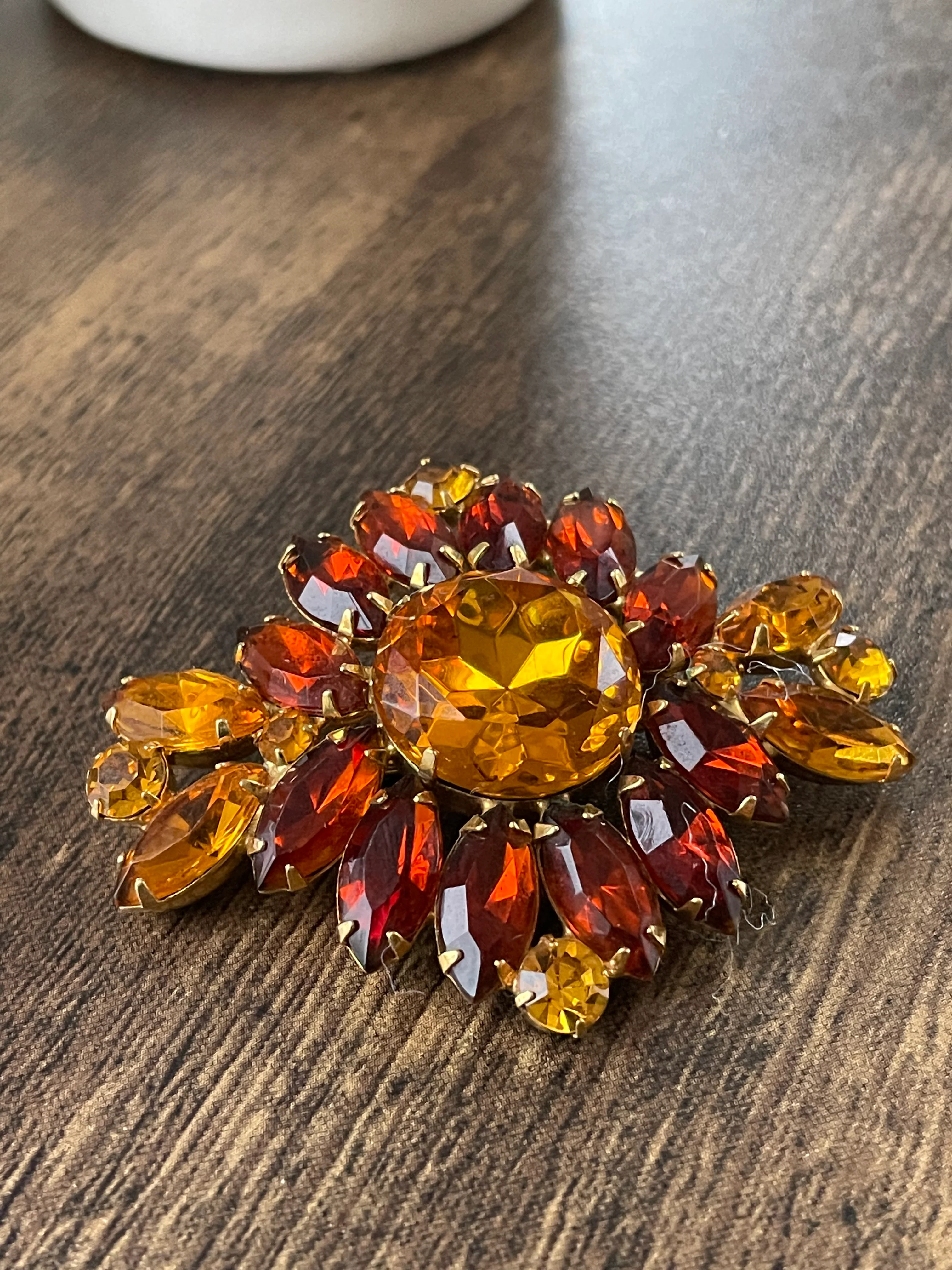 60s/70s Swarovski Rhinestone Statement Brooch - Image 3