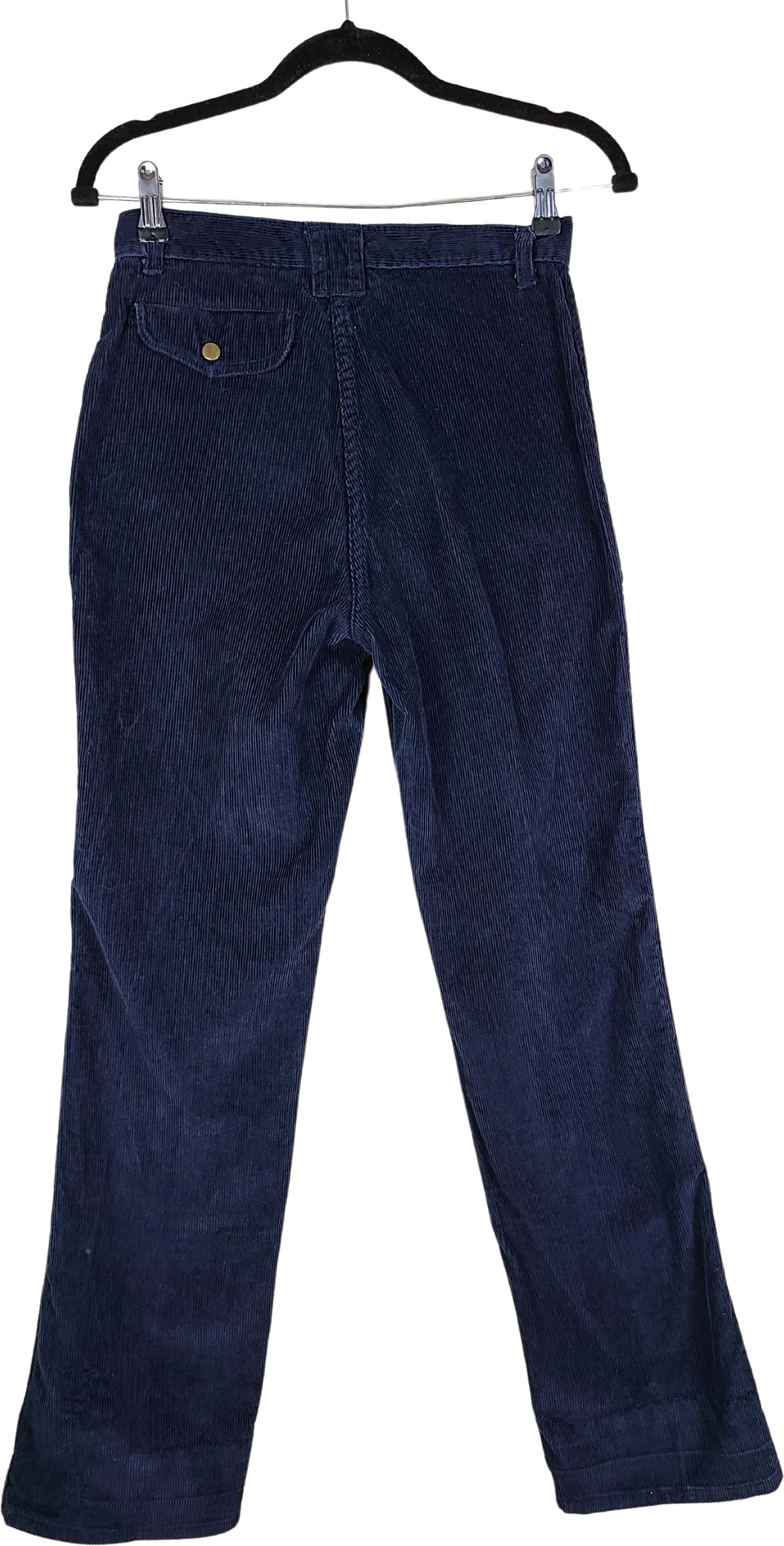 60s/70s Teen Boys Corduroy Pants 28x32 Navy By Progressions - Image 2