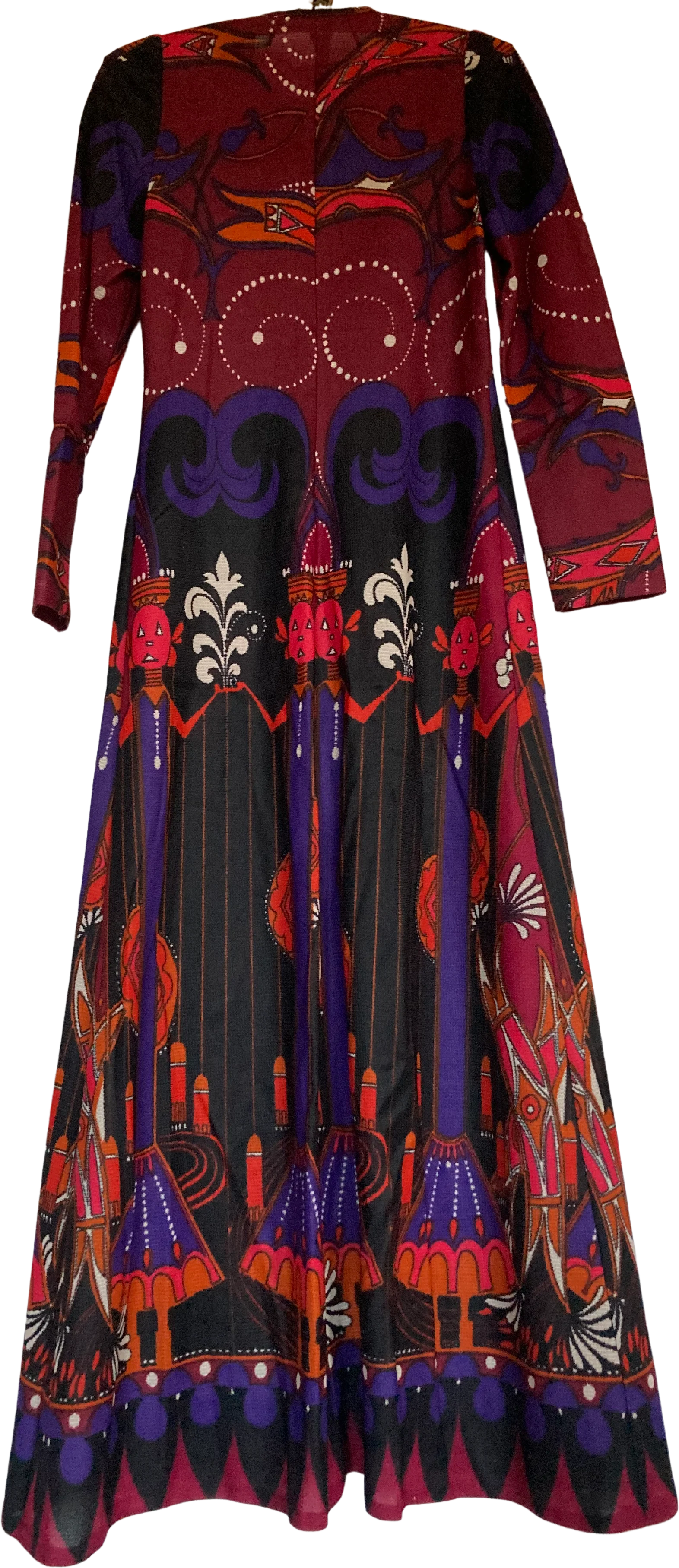 60s/70s Vibrant Vintage 70s Maxi Dress By Shelana of London - Image 2