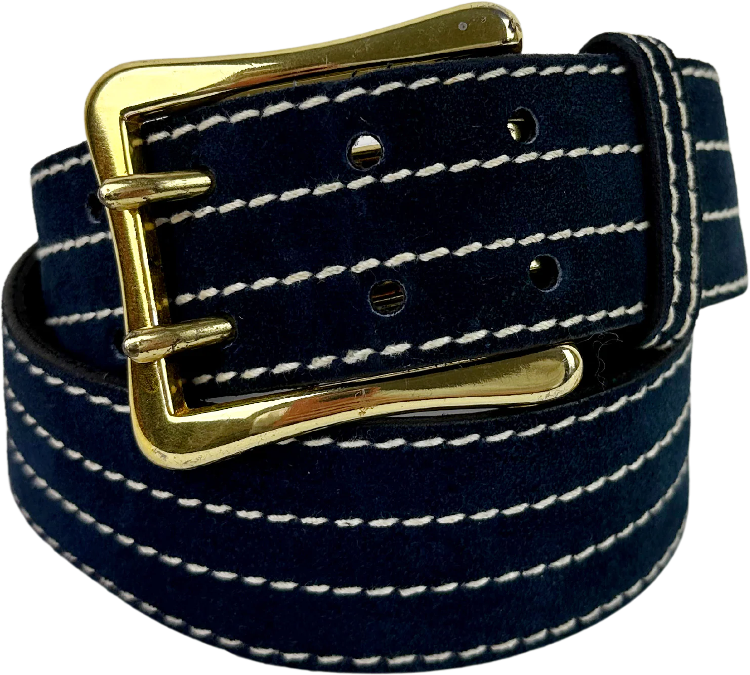 60s/70s Vintage Garay Navy Suede Belt By Garay