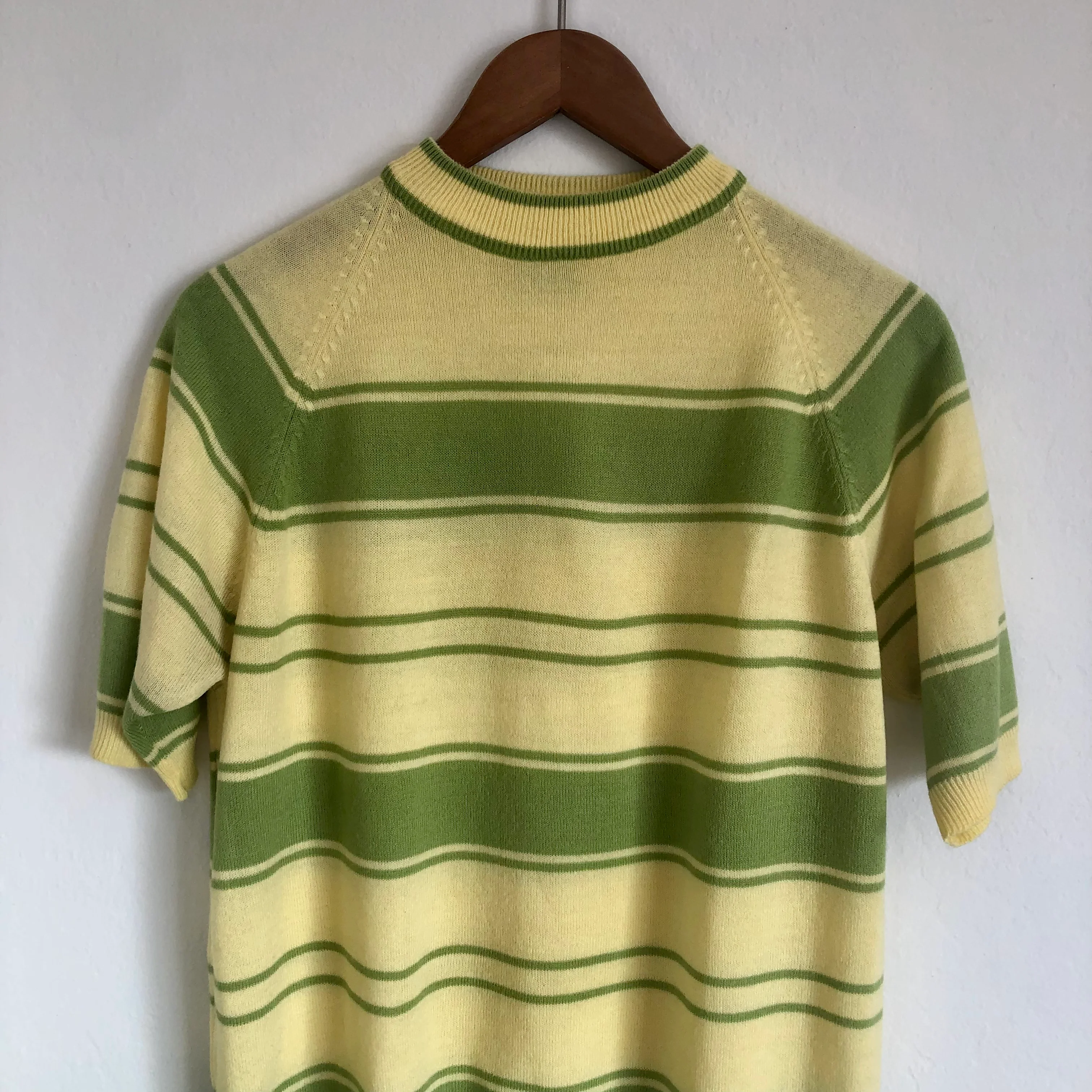 60s/70s Vintage Mock Neck Striped Sweater Shirt Cobain - Image 3