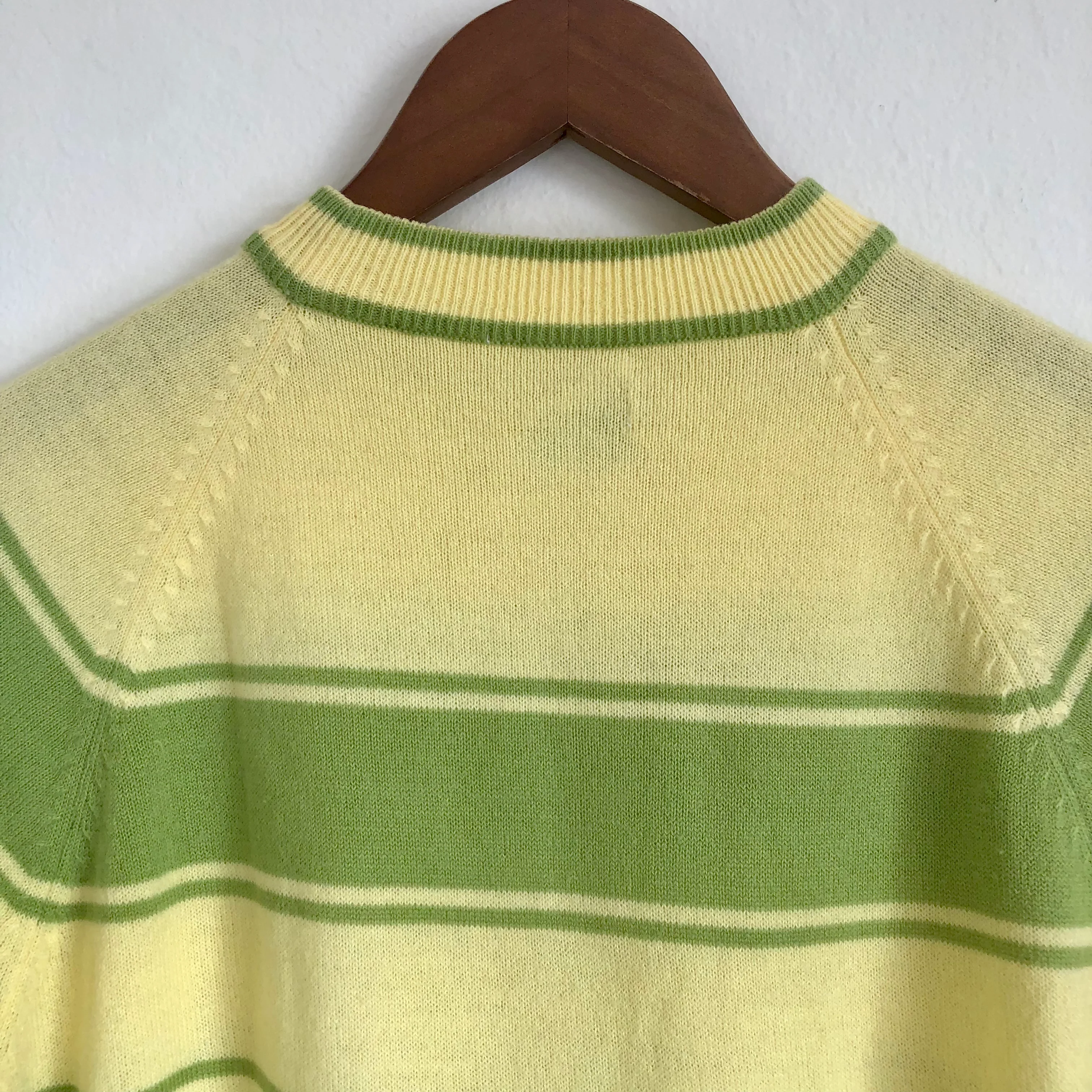 60s/70s Vintage Mock Neck Striped Sweater Shirt Cobain - Image 4