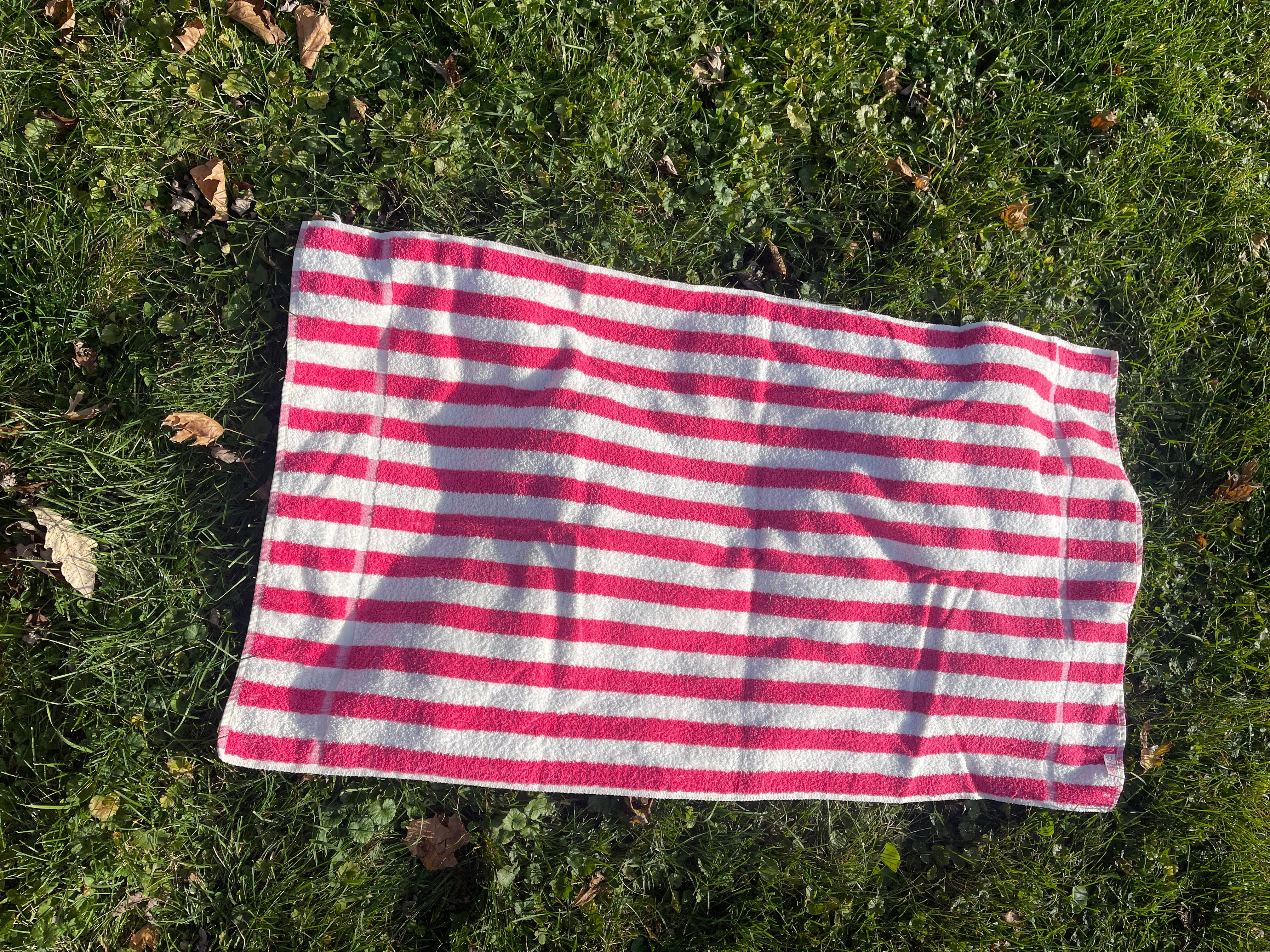 60s/70s Vintage Pink And White Striped Towel | All Cotton By Cannon - Image 4