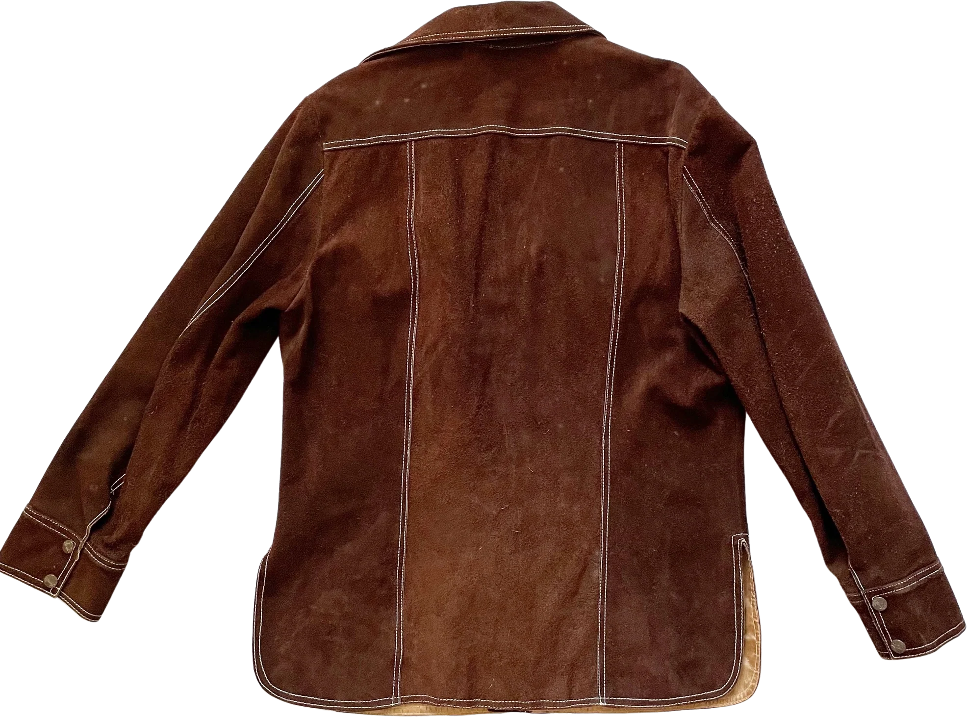 60s/70s Vintage Suede Shirt Jacket Western Vibes 42 by Lomeli of California - Image 2