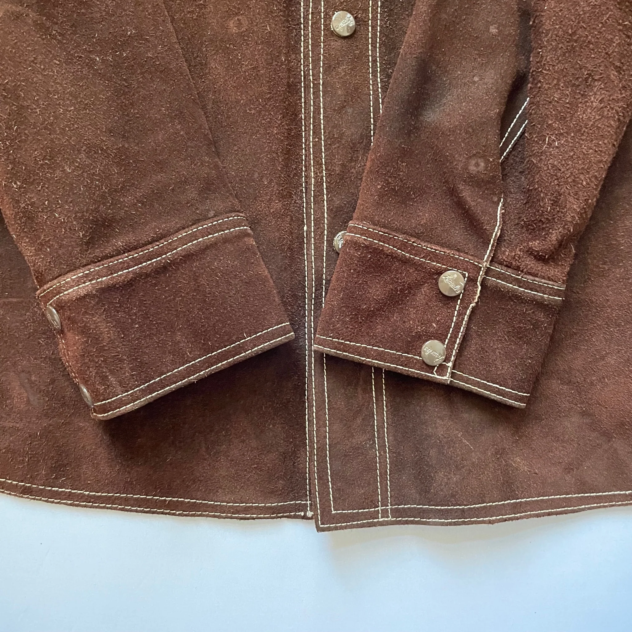 60s/70s Vintage Suede Shirt Jacket Western Vibes 42 by Lomeli of California - Image 7