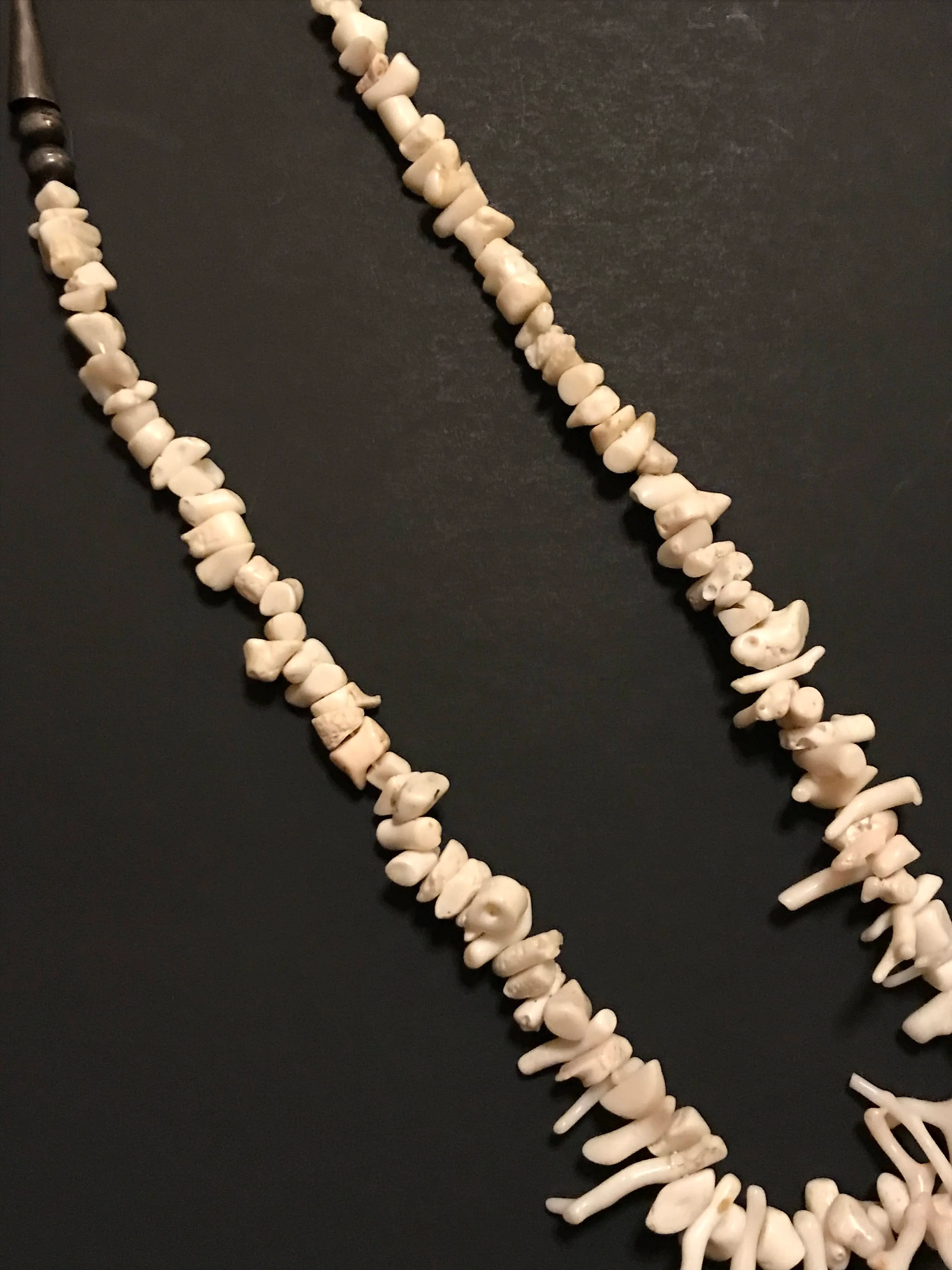 60s/70s White Coral Silver Graduated Southwestern Necklace By Navajo - Image 8