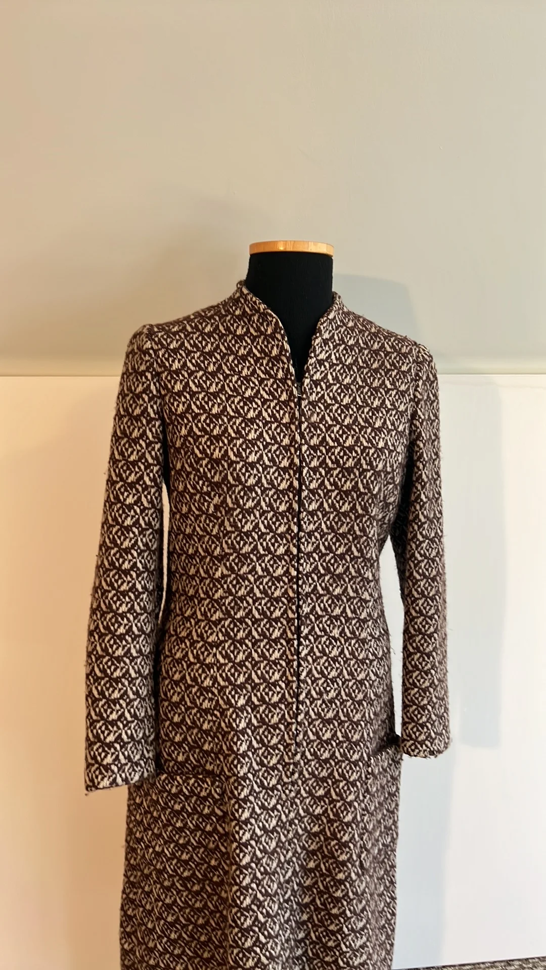 60s/70s Wool Dress By Adele Simpson - Image 3