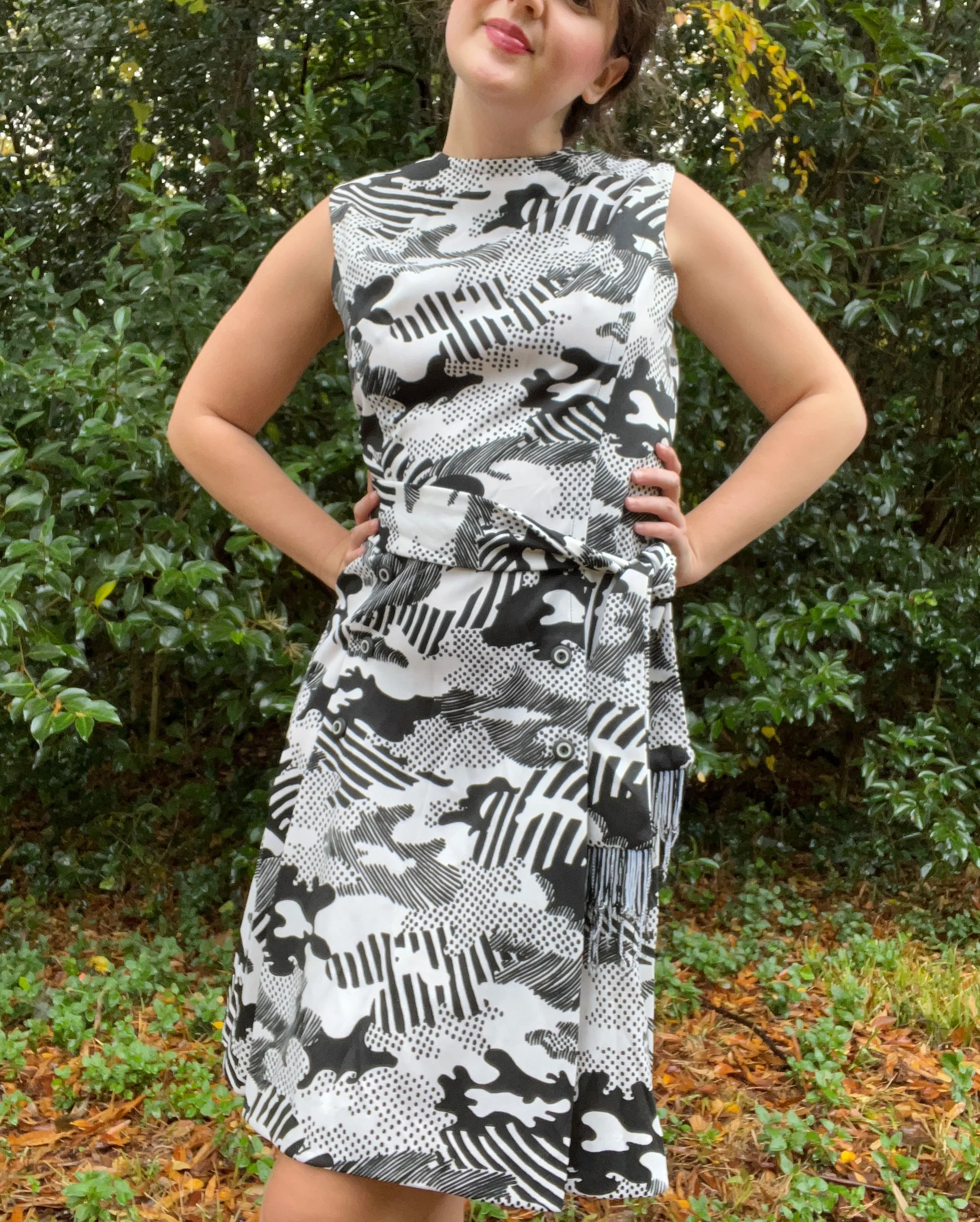 60s Abstract Zebra Print Mod Dress By Lady Carol - Image 6