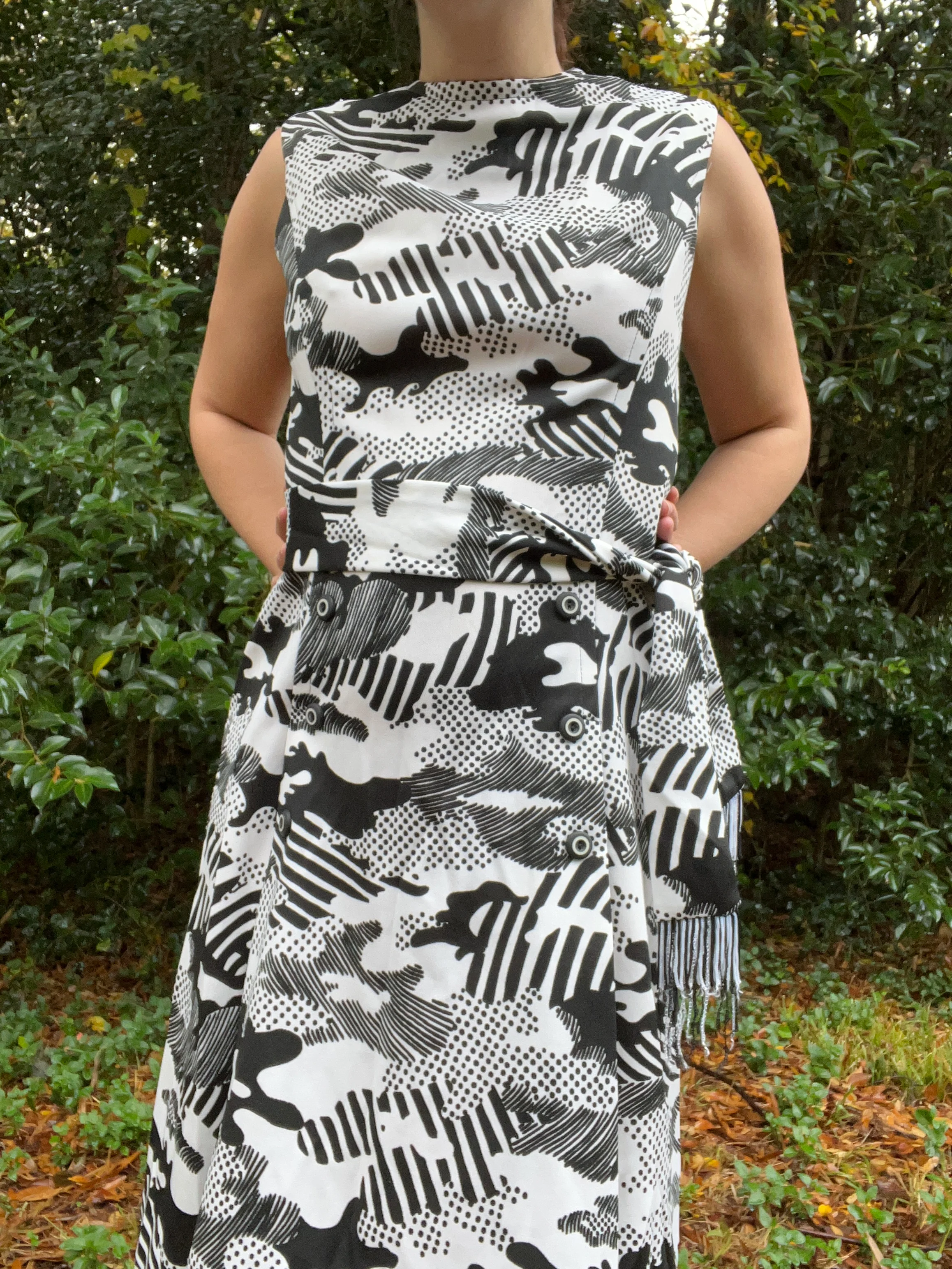 60s Abstract Zebra Print Mod Dress By Lady Carol - Image 7