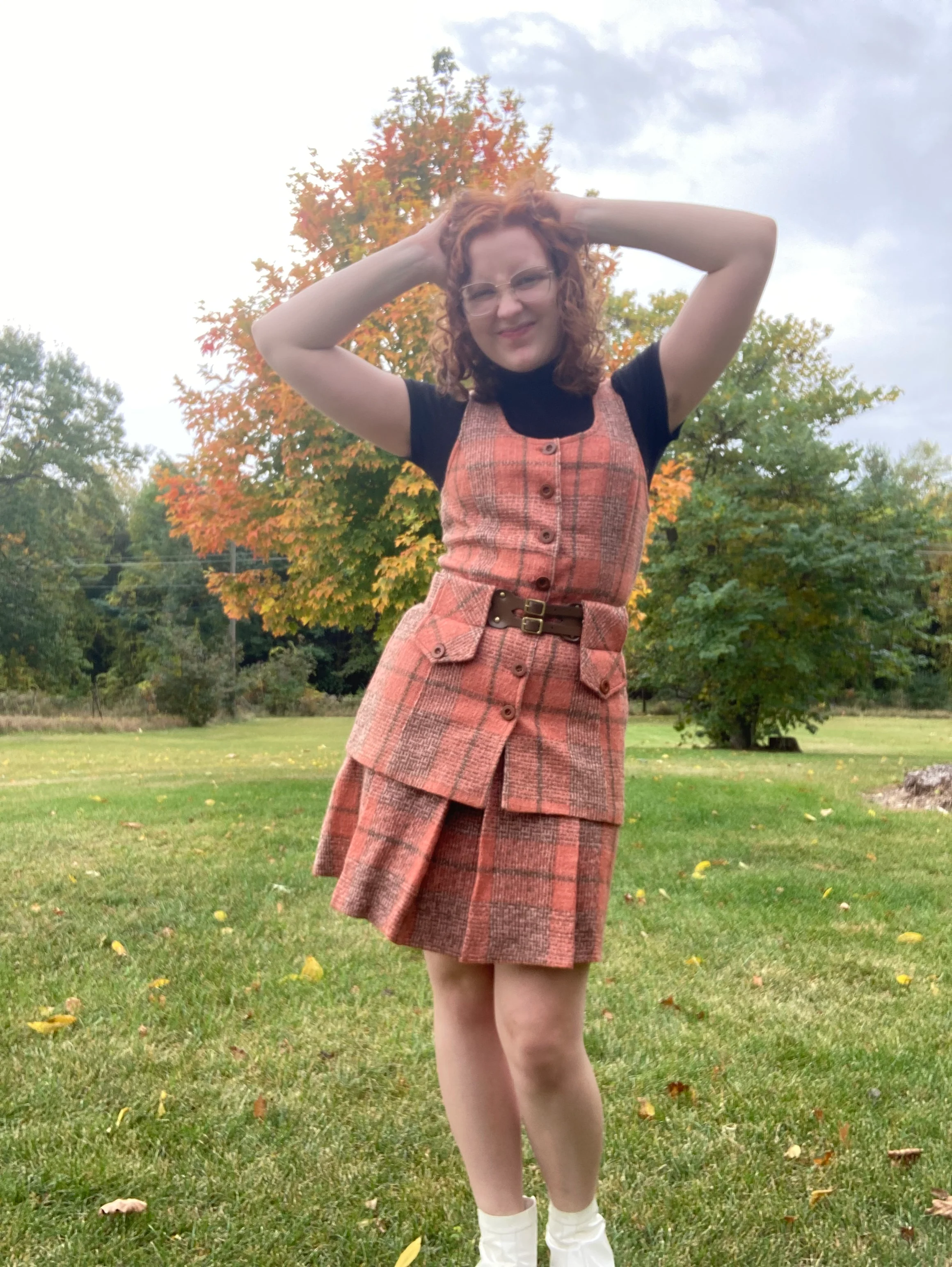 60s Academia Skirt Pant, And Vest Set By Four Corners - Image 3