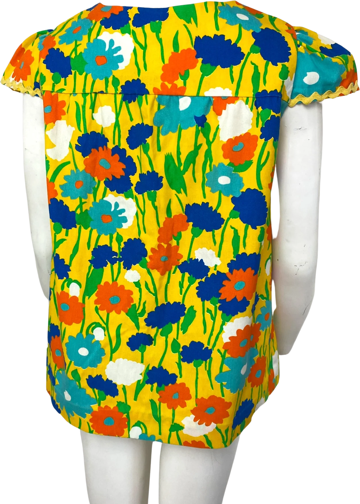 60s Adorable Home Made Floral Button Up Top - Image 2