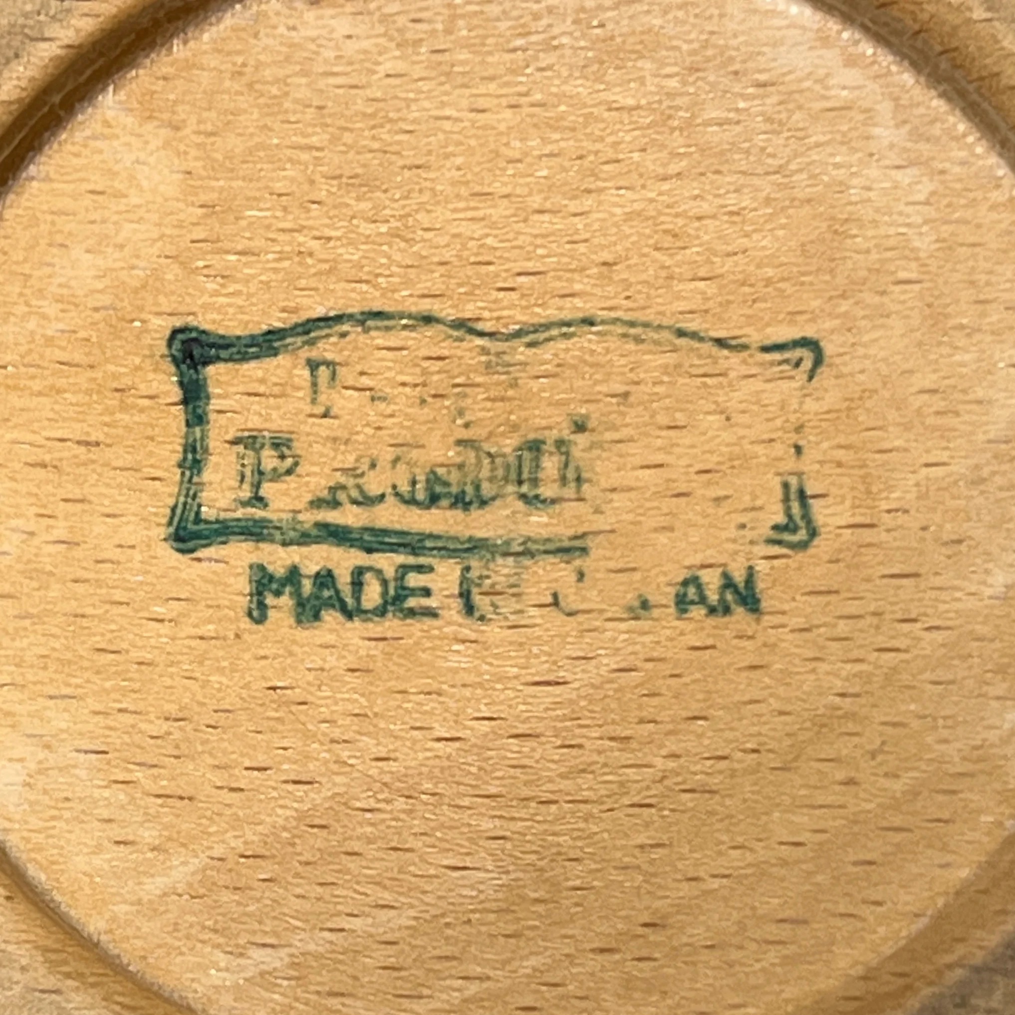 60s Artisanal Blonde Carved Wood Serving Set - Image 3