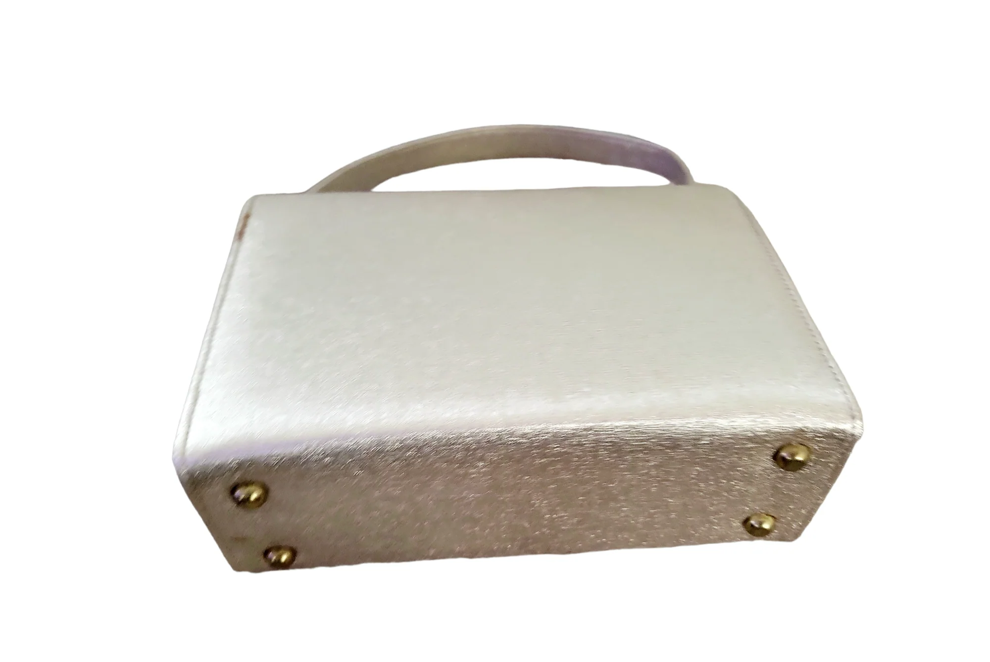 60s Atomic Era Gold Lame Hinged Purse By Naturalizer - Image 4