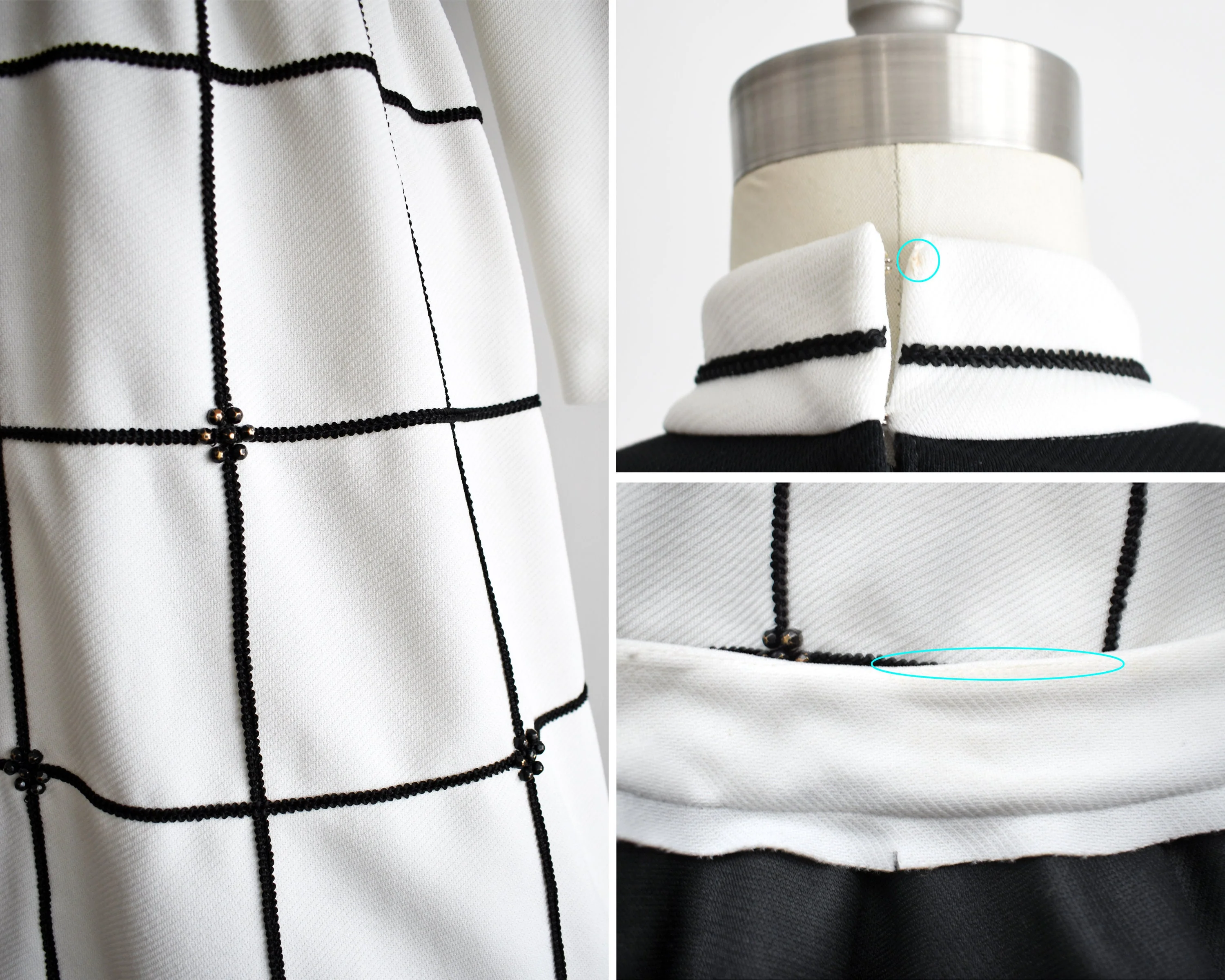 60s Black and White Mod Dress Vintage 60s Dress Mod Scooter Mini Dress, Xs by Peck & Peck - Image 8