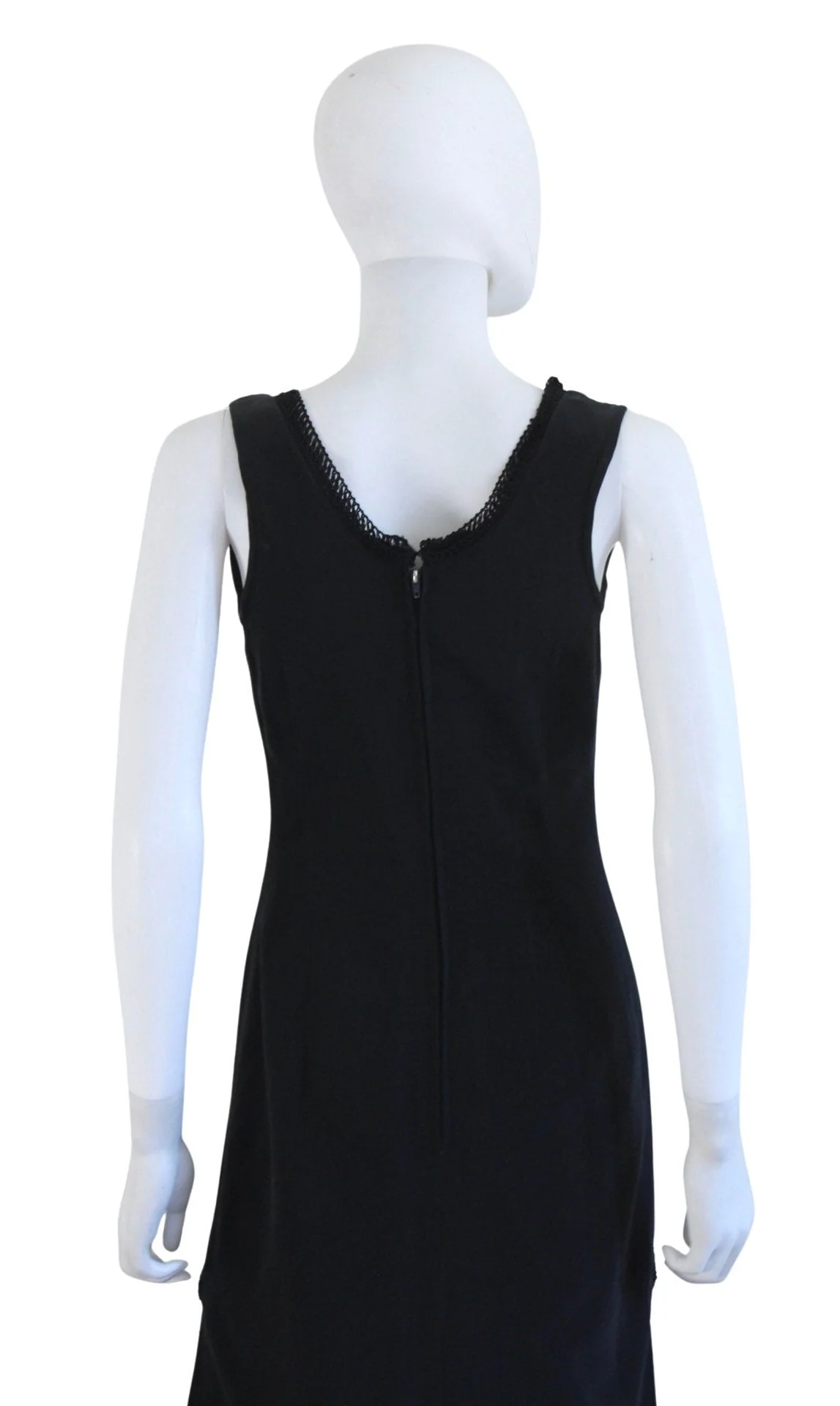 60s Black Cocktail Mini Dress with Fringe - Image 10