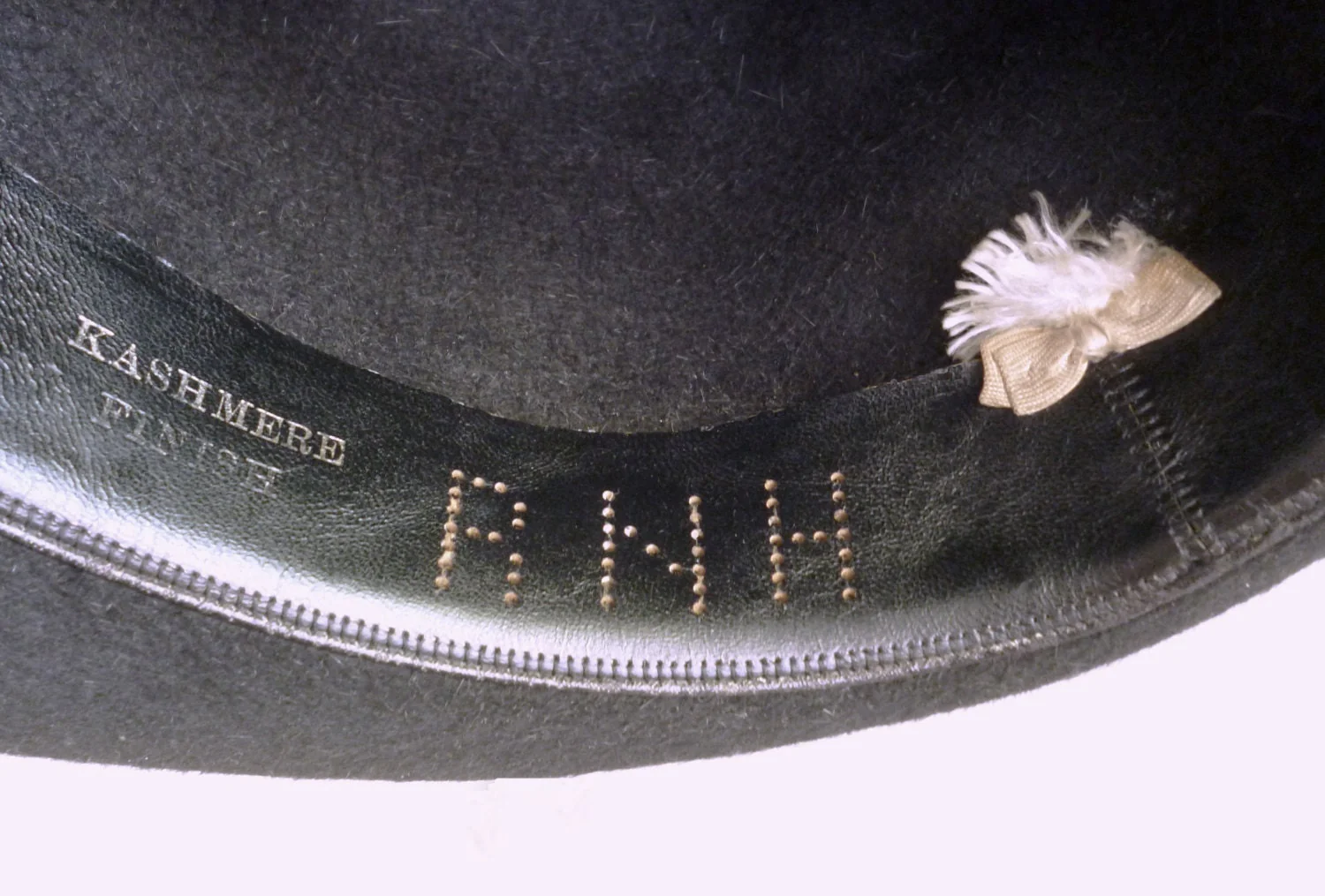 60s Black Mobster Italian Kashmir Fedora Pork Pie Hat - 7 1 4 High End Thin Brim European Style - Image 5