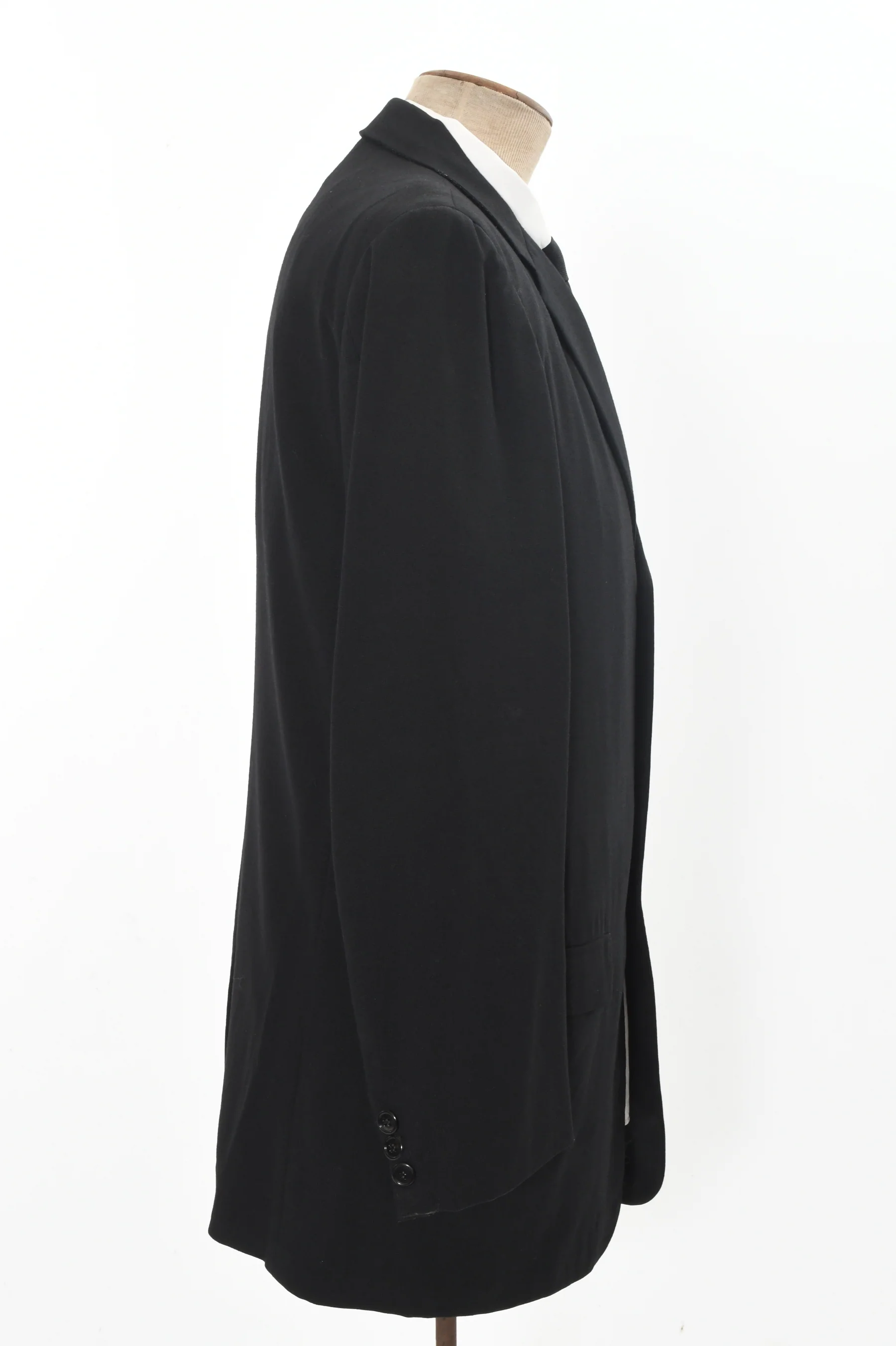 60s Black Single Breasted Two Piece Pants Suit By Truxton - Image 6