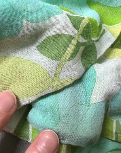 60s Blue And Green Funky Floral House Dress Or Top - Image 19