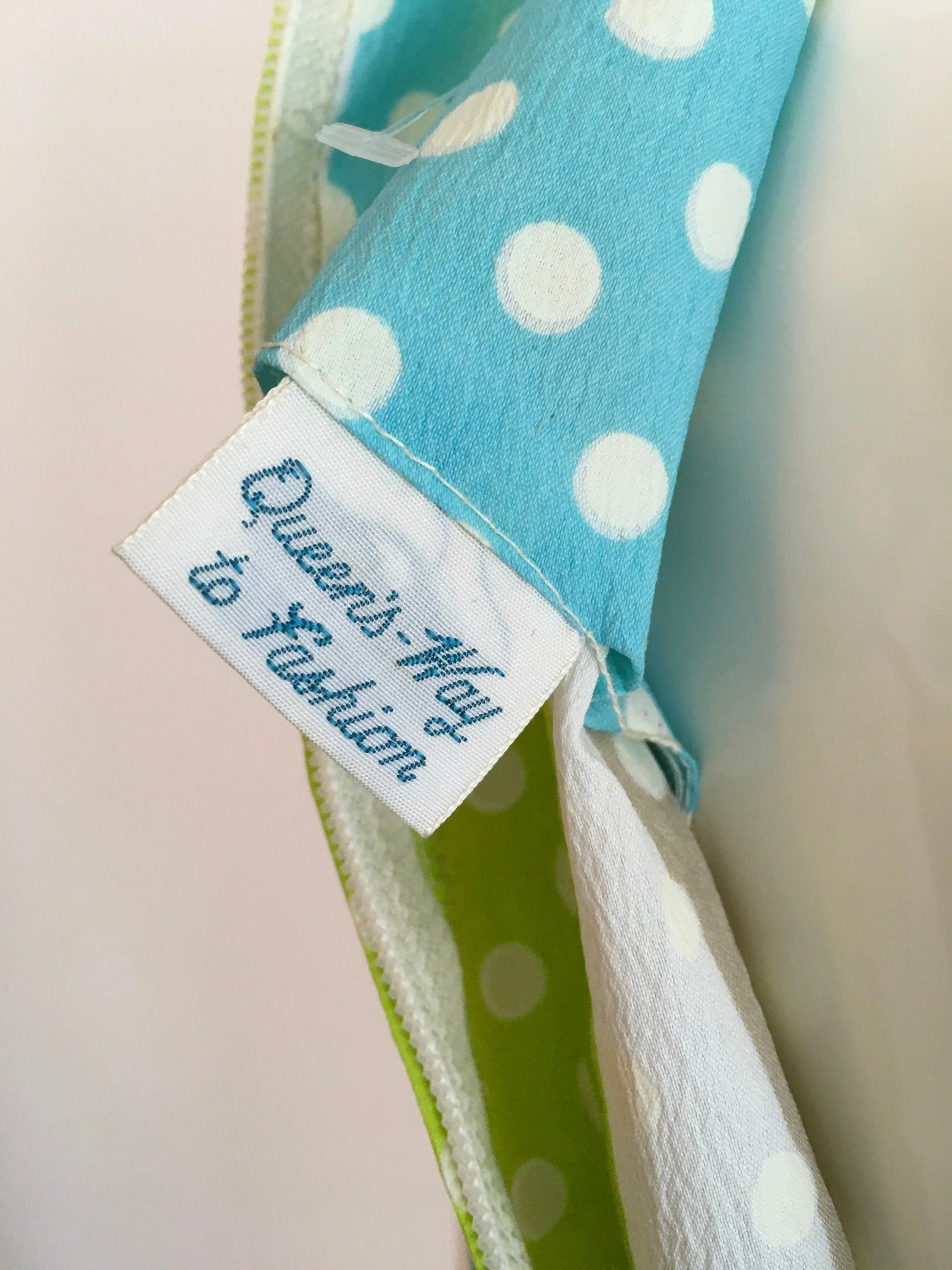 60's Blue and Green Mod Polka Dot Scooter Dress by Queen’s Way to Fashion - Image 5