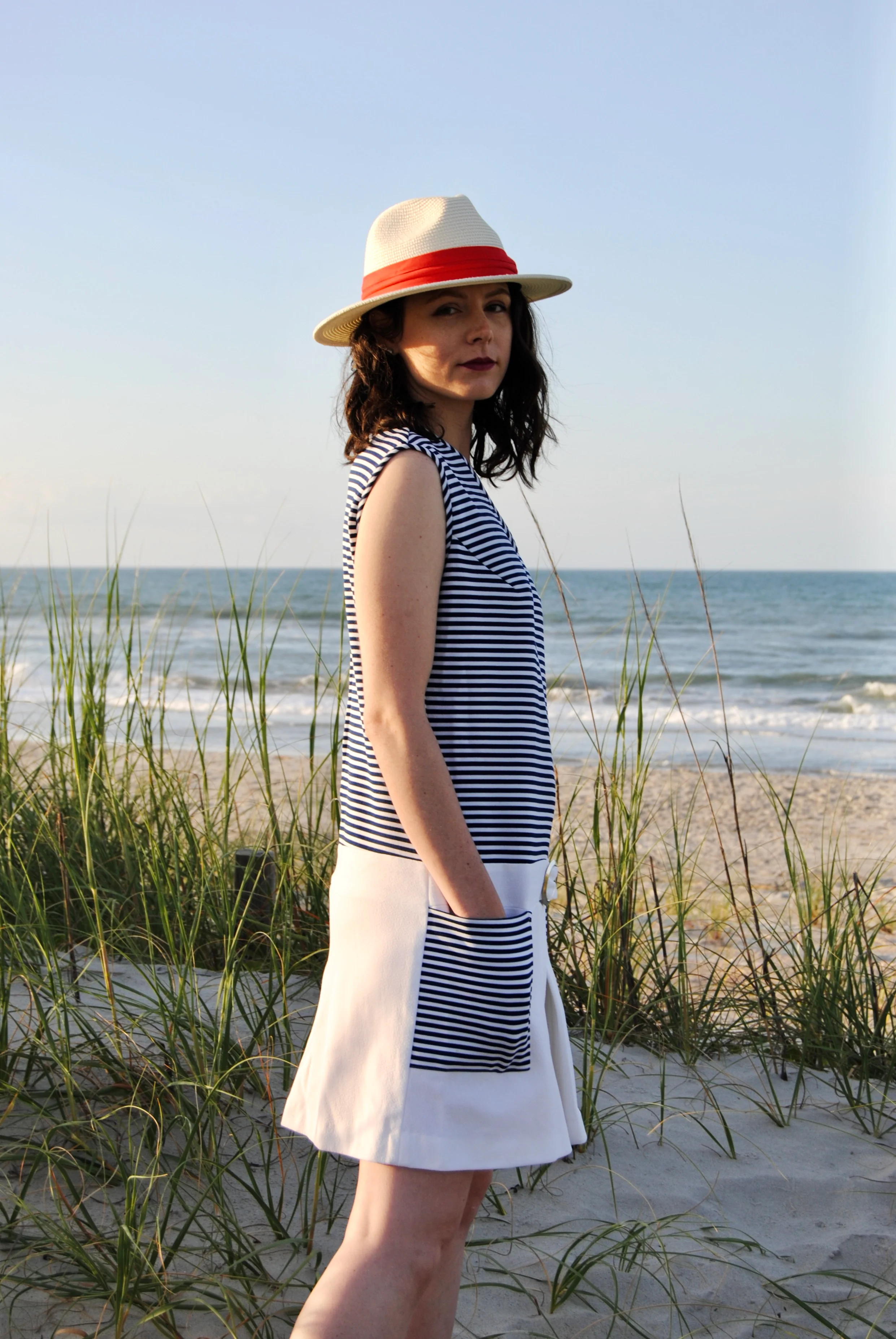 60s Blue And White Romper With Pockets - Image 8