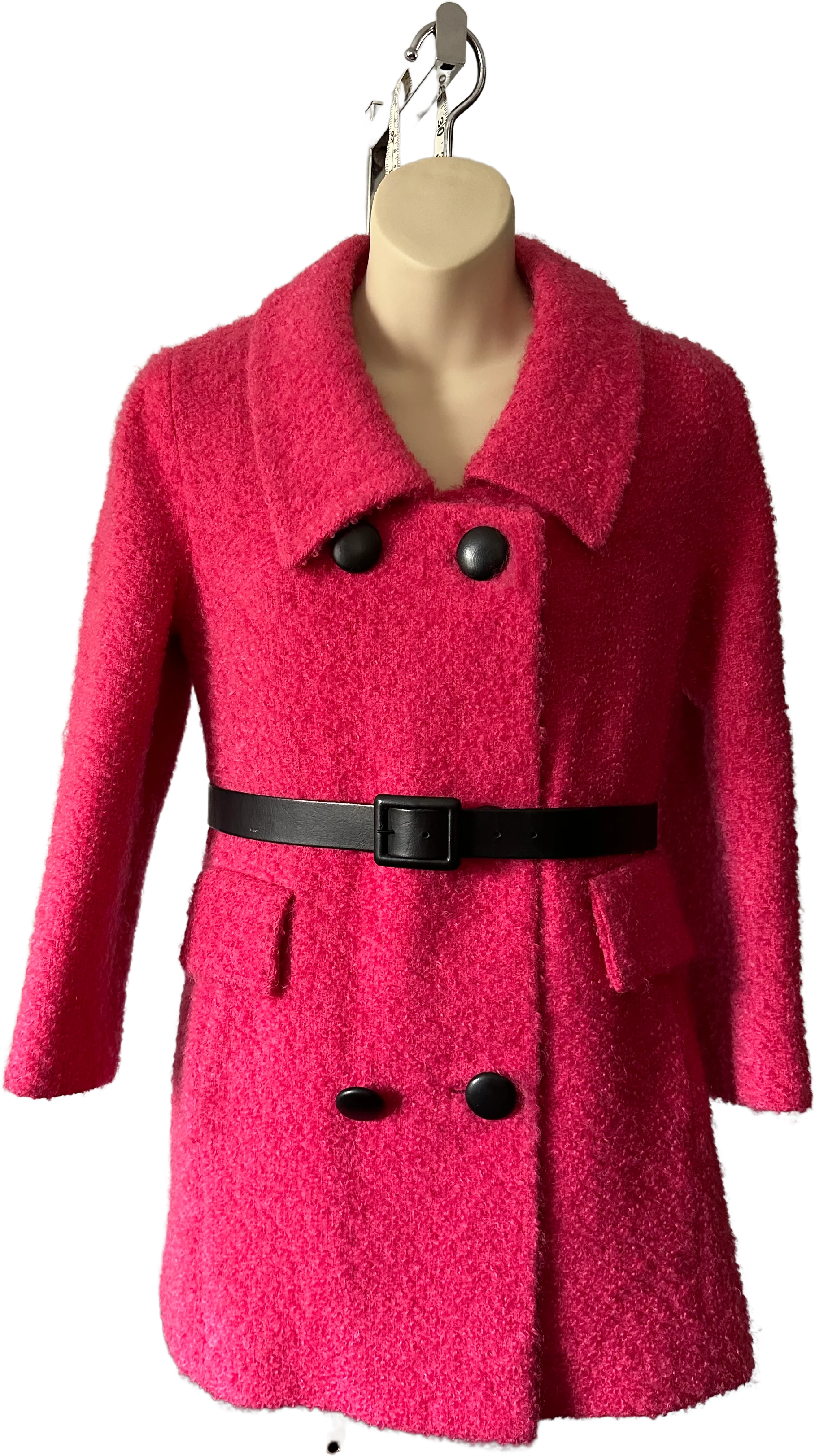 60s Bright Pink Wool Coat By Paul R. Nissen