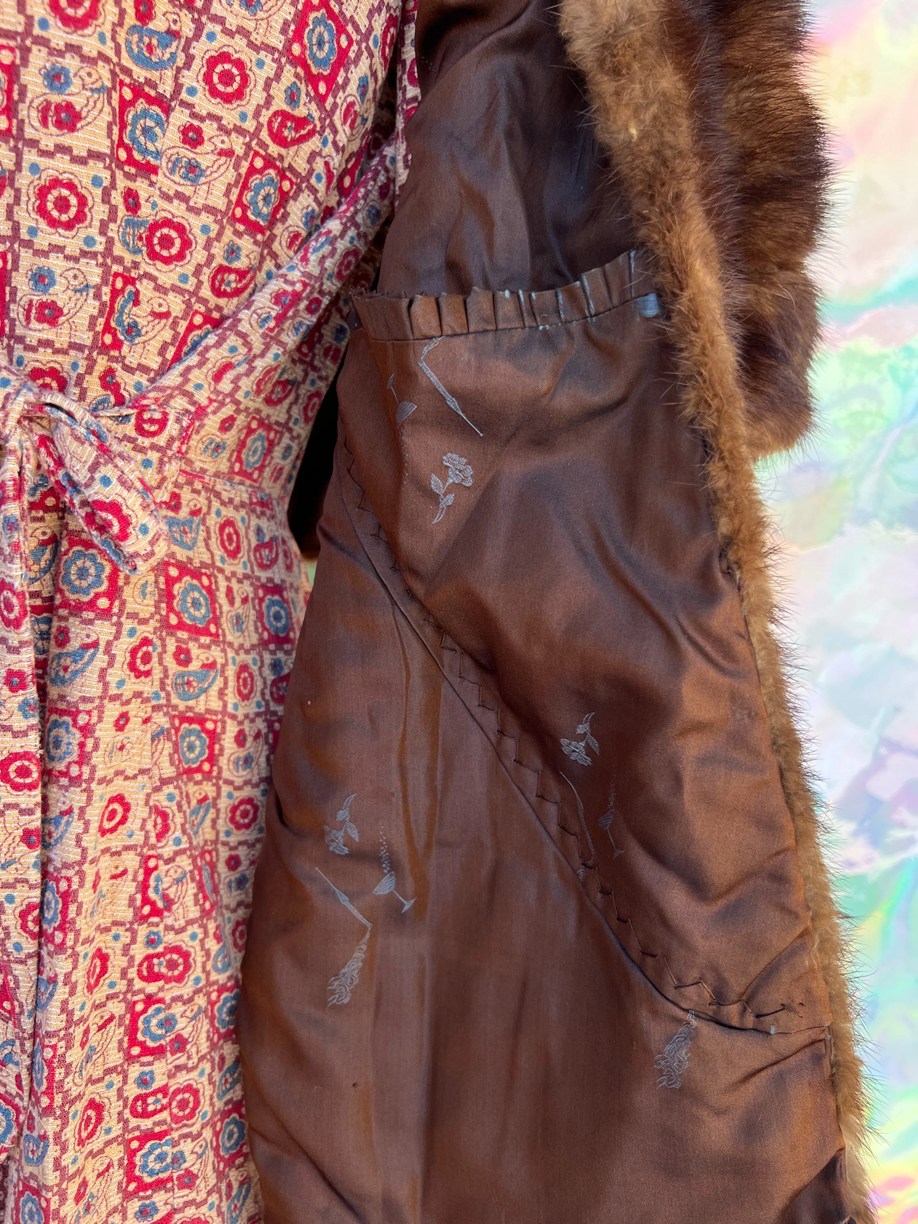 60s Brown Fur Shawl by M Peris - Image 10