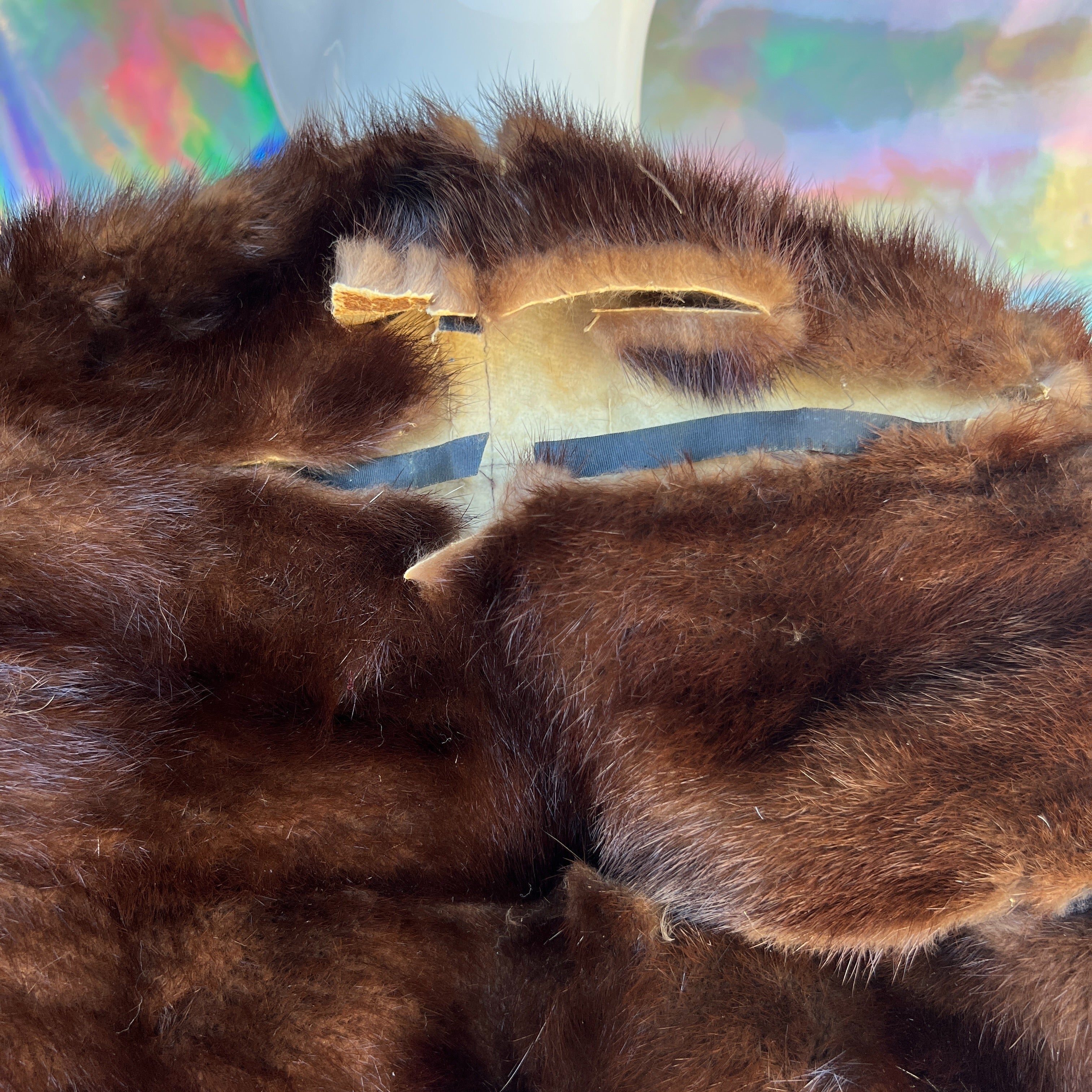 60s Brown Fur Shawl by M Peris - Image 13
