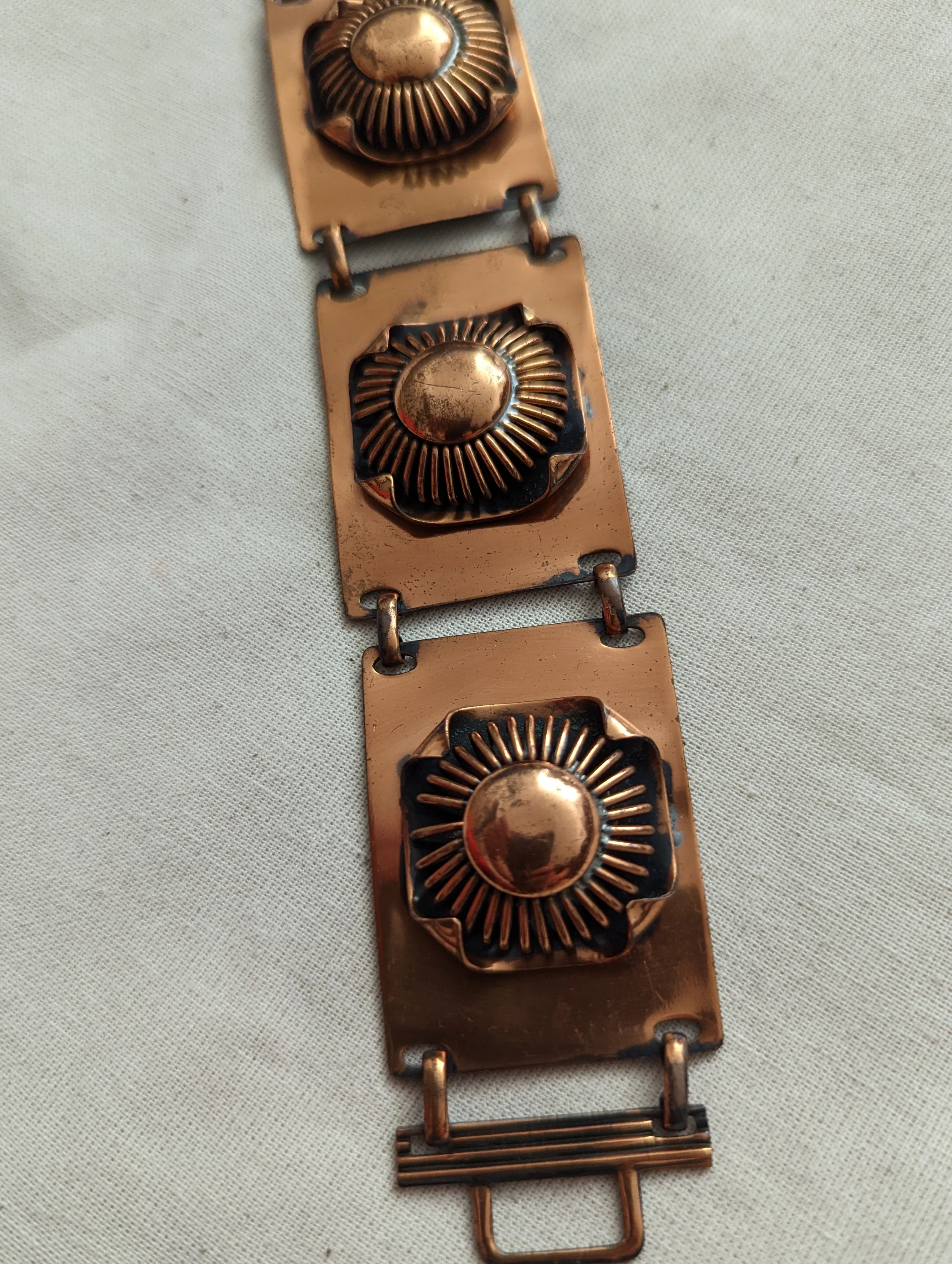 60s Copper Large Link Bracelet - Image 4